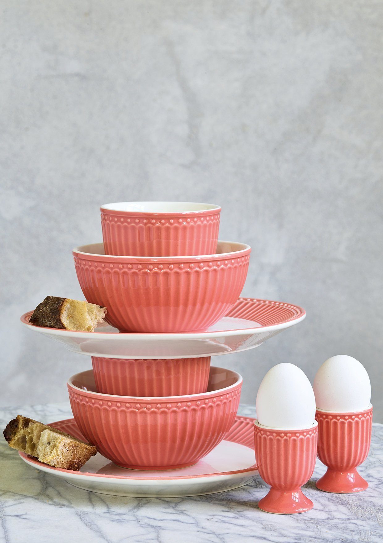 Greengate Frühstücksteller Alice claret red