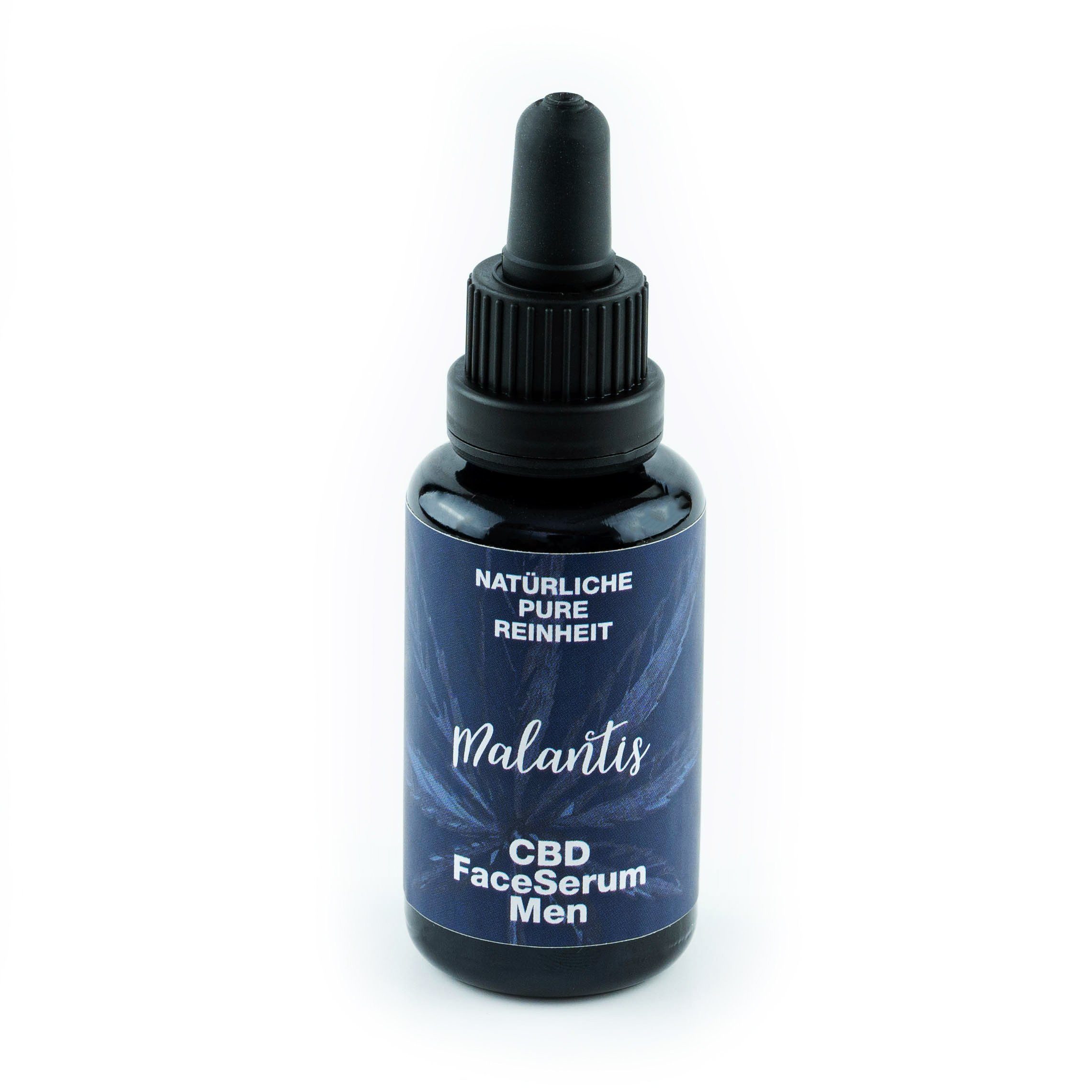 Malantis Gesichtsserum für Männer - CBD FaceSerum Men Männerpflege mit Q10, Hanfsamen- & Arganöl, 100% Naturkosmetik, Handmade in Germany | Gesichtsseren