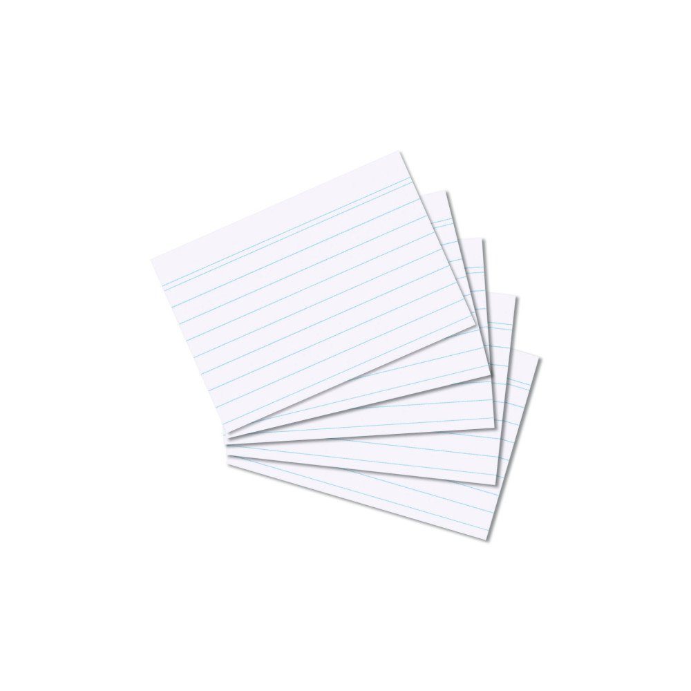 Herlitz Karteikarten 100 Herlitz Karteikarten DIN A8 / liniert / Farbe: weiß