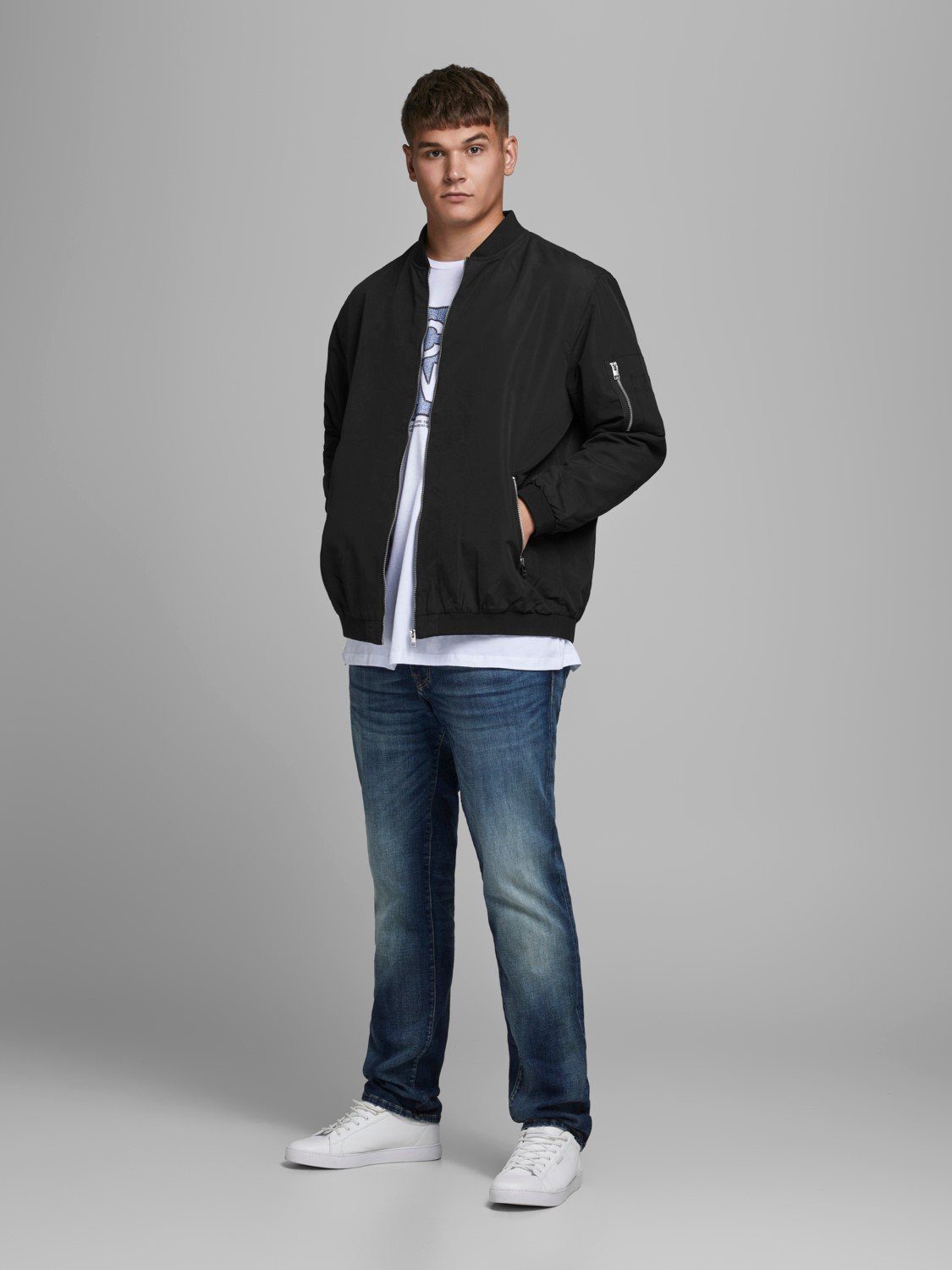 Jack & Jones Blouson Schwarz-2 JJERUSH - PS BOMBER 12173990 4382 in