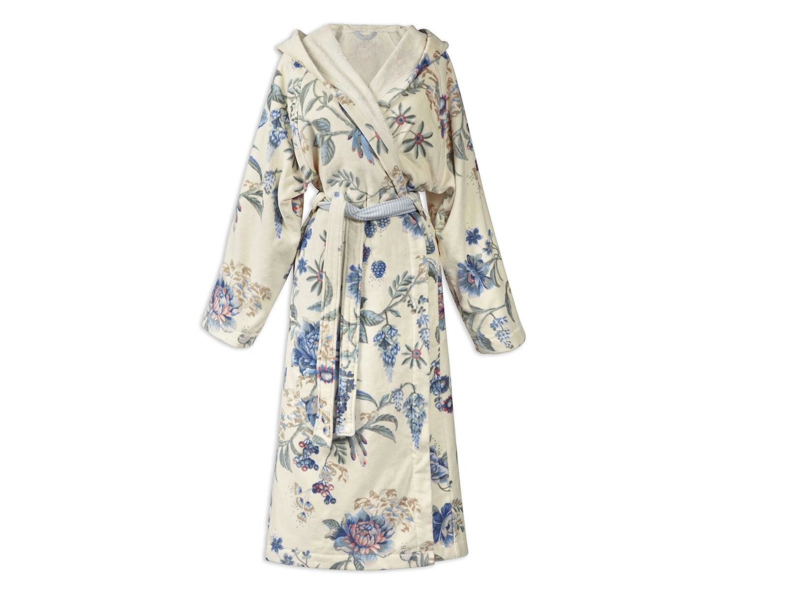 PiP Studio Bademantel Secret Garden Bademantel white blue S (1Stück), nicht bekannt