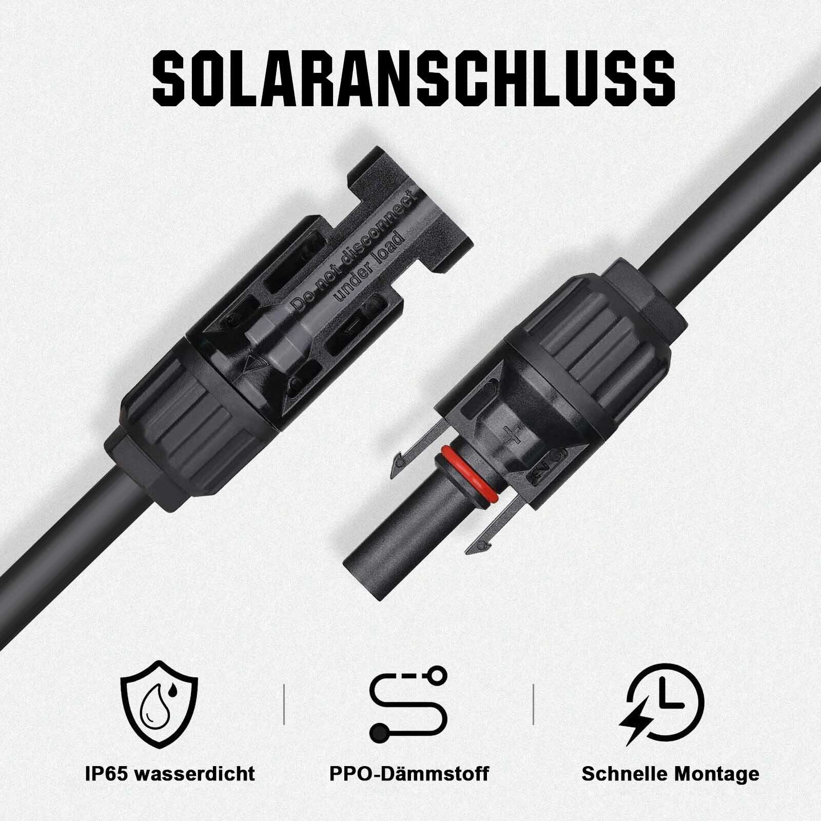 GLIESE Solarmodul 12V Mono Solarpanel 100W 150W 200W 300W Watt für Balkonkraftwerk, 100,00 W, Monokristallin, (1-St., 1 Stücke Solarmodul), Erweiterbar durch Serien- und Parallelschaltung