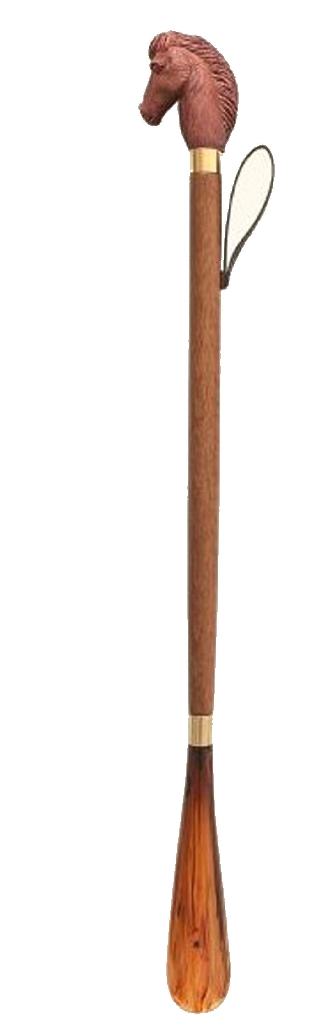 Schuhlöffel Schuhanzieher / Schuhlöffel aus Bambus - Pferd Motiv