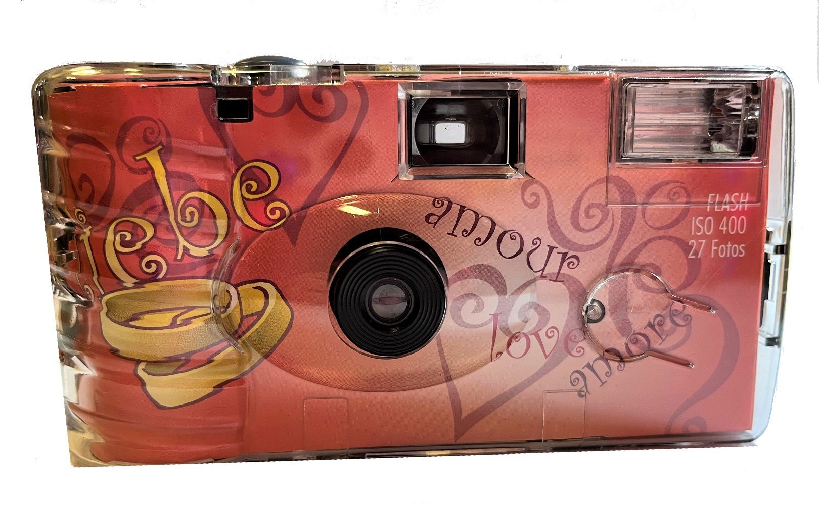 TopShot 1 x Einwegkamera Hochzeit Amore Rot Einwegkamera