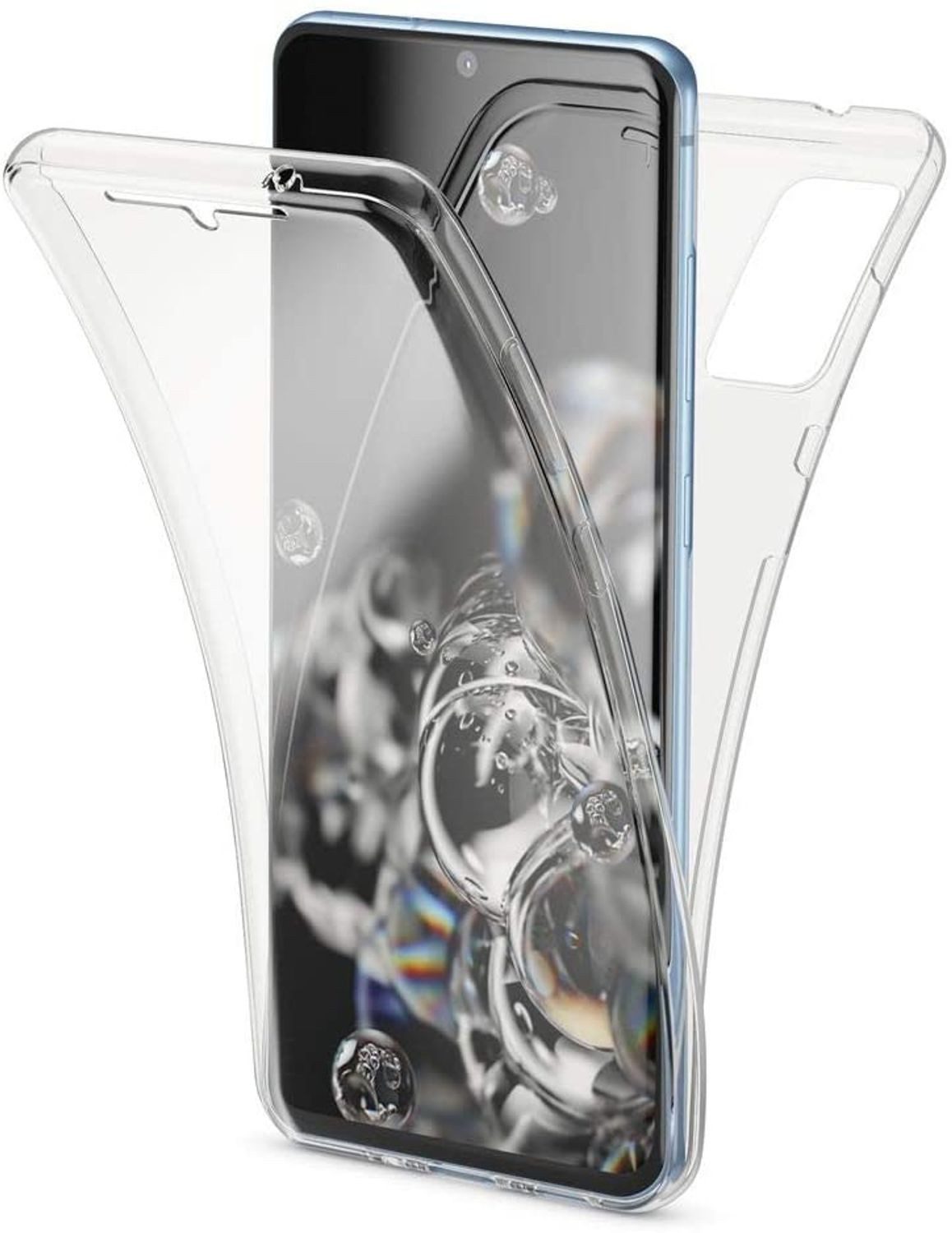 König Design Handyhülle Samsung Galaxy S20, Samsung Galaxy S20 Handyhülle Full-Cover 360 Grad Full Cover Transparent