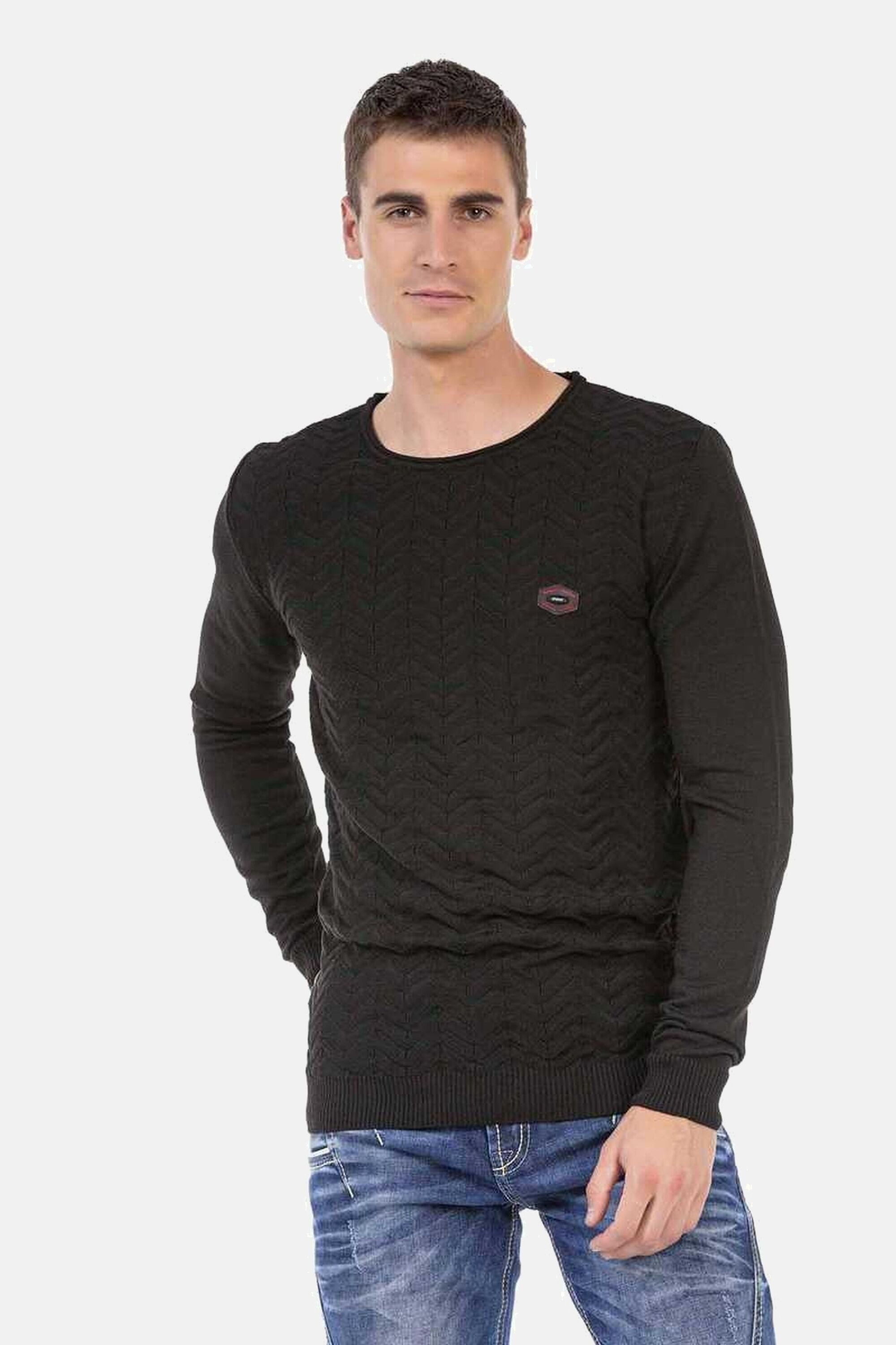 Cipo & Baxx Rundhalspullover Pullover mit günstig online kaufen