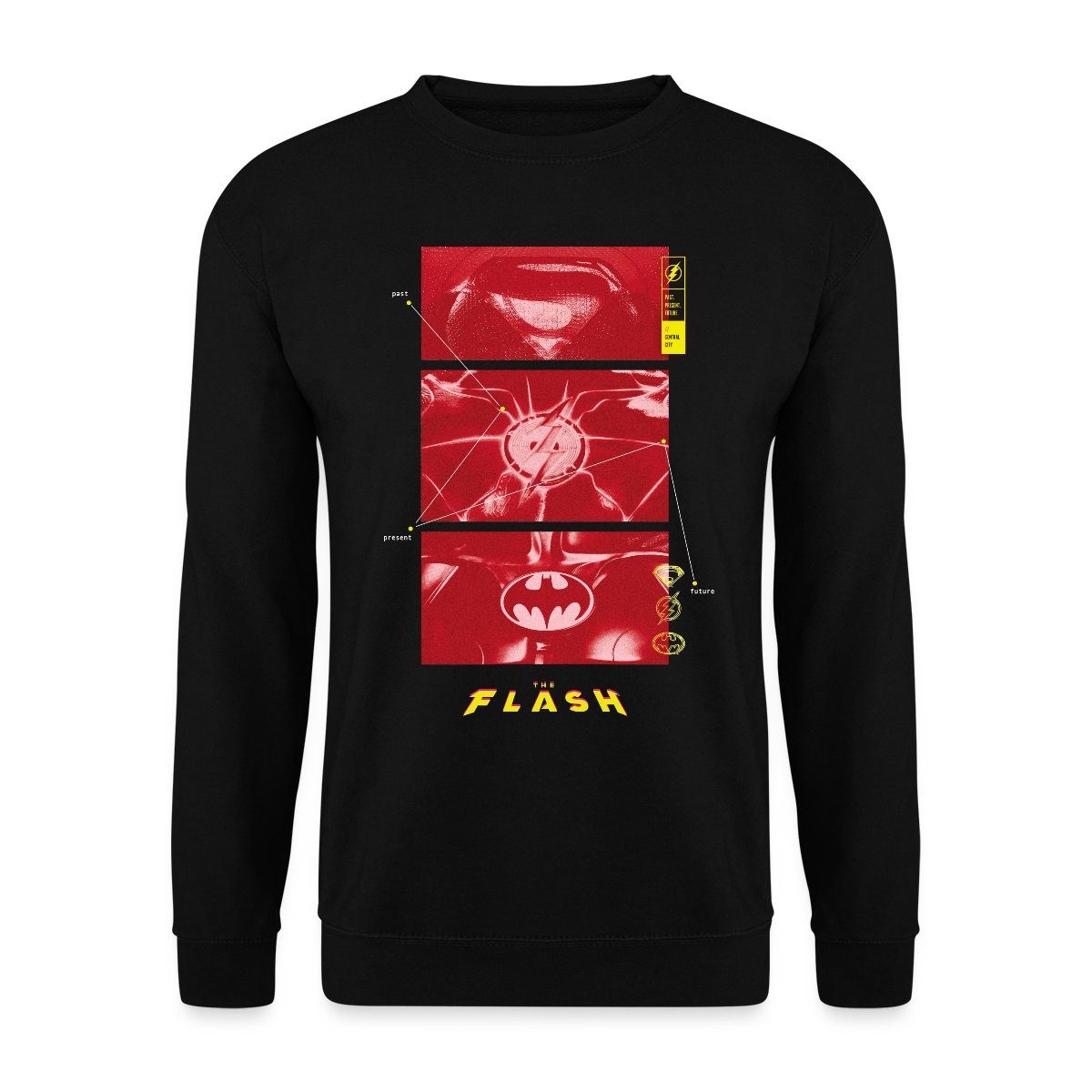 Spreadshirt Sweatshirt The Flash Anzüge Supergirl Flash Batman Mit Logos Unisex Pullover (1-tlg)