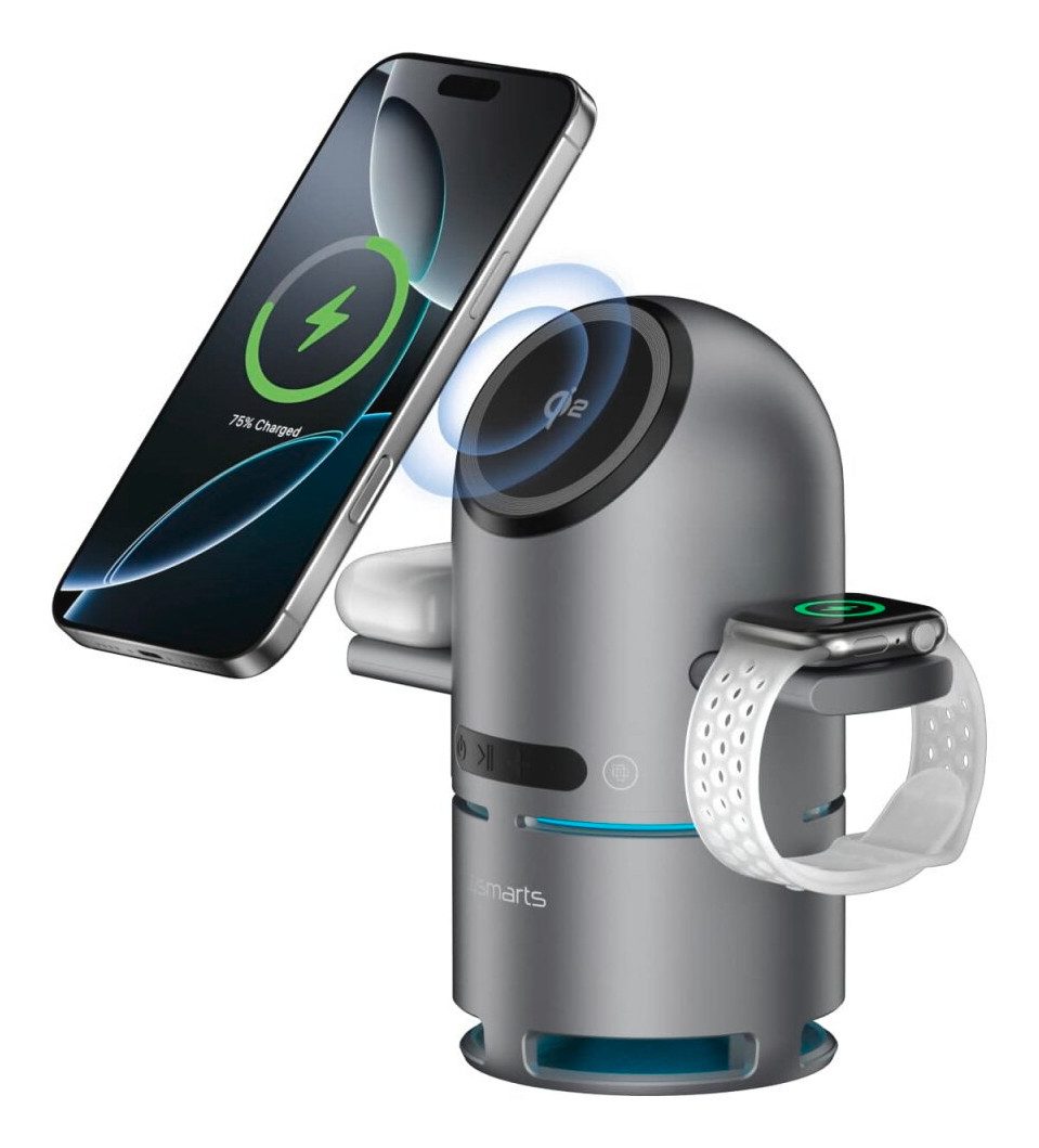 4smarts 4smarts Qi2 Ladestation ChargeBot Sound Akku-Ladestation (Fast Charge)