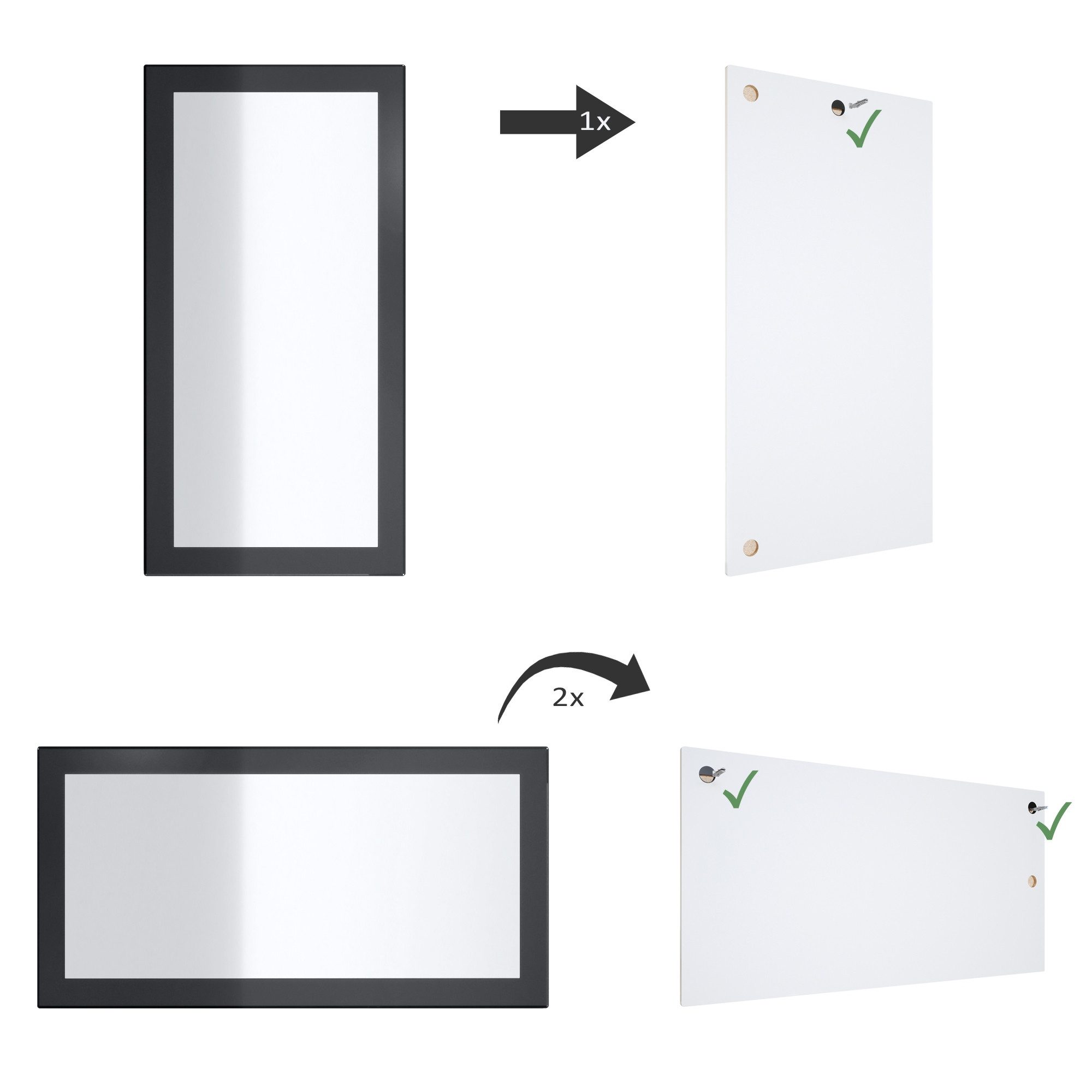 Vladon Wandspiegel Lima V1 (Wandspiegel, mit Rahmen im modernen Stil), Bordeaux Hochglanz (89 x 45 cm)
