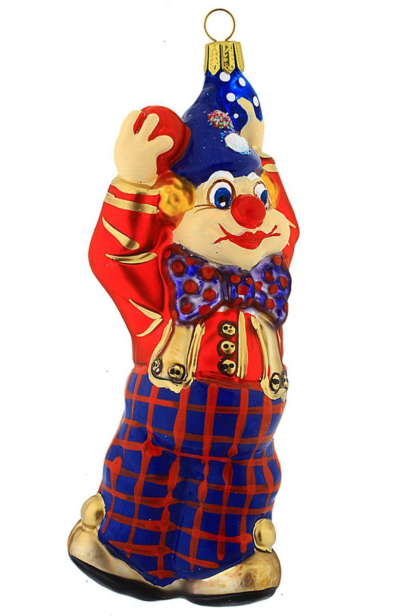 handdekoriert Dekohänger - mundgeblasen - Christbaumschmuck Hamburger Clown, Weihnachtskontor