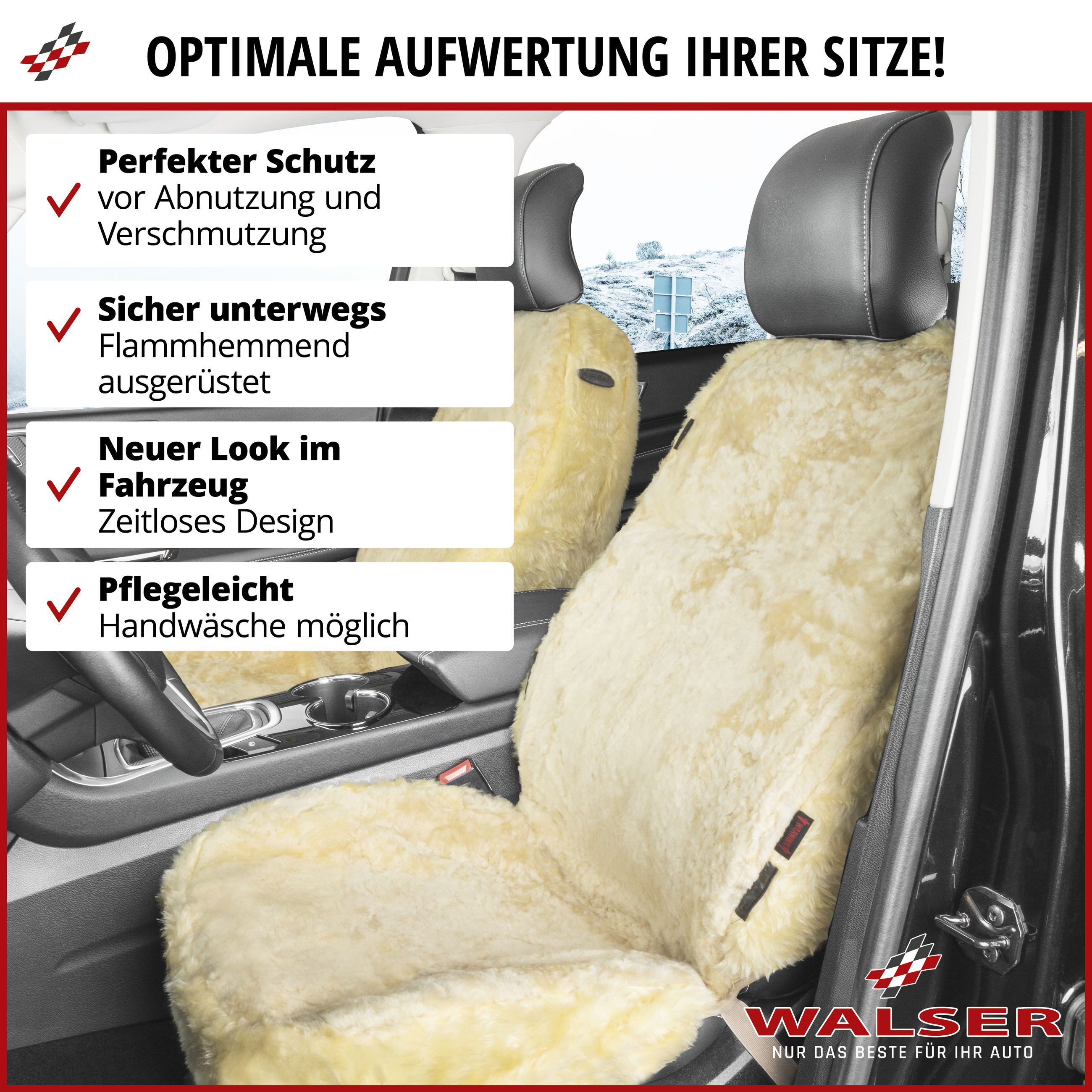 WALSER Autositzbezug Autositzbezug Mona, 1 Vordersitzbezug 1tlg, 1-tlg.