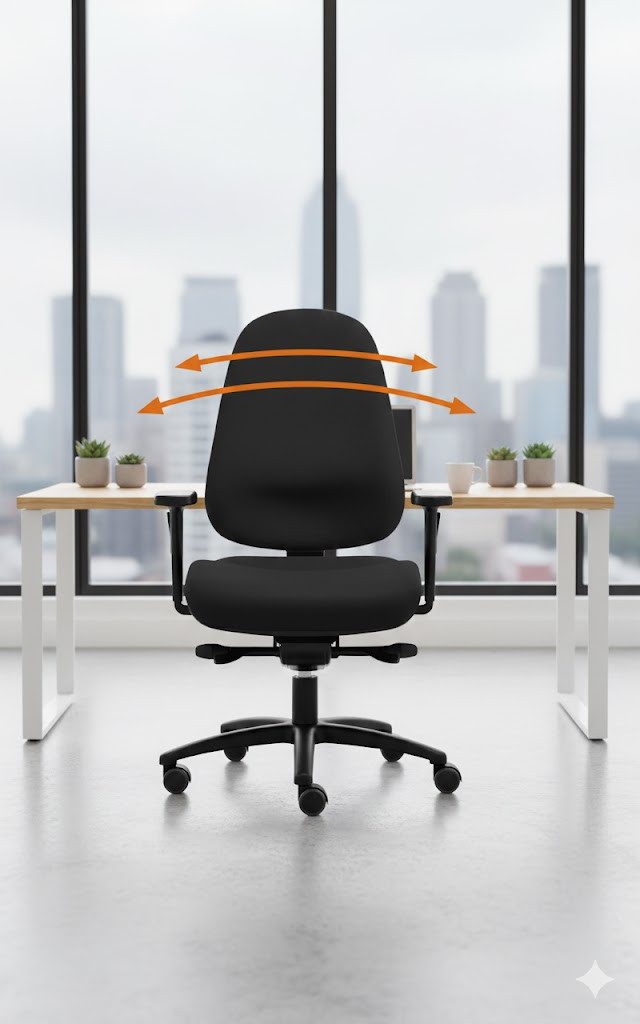 SITWELL STEIFENSAND AG Bürostuhl MULTRA – Profi-Gesundheitsdrehstuhl mit orthopädischer Rückenlehne, höhenverstell- und neigbar, Lendenwirbelstütze, belastbar bis 140kg