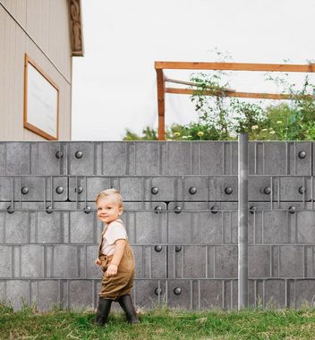 MyMaxxi Sichtschutzstreifen Zaunsichtschutz dunkle Stahlwand Sichtschutz Garten Zaun