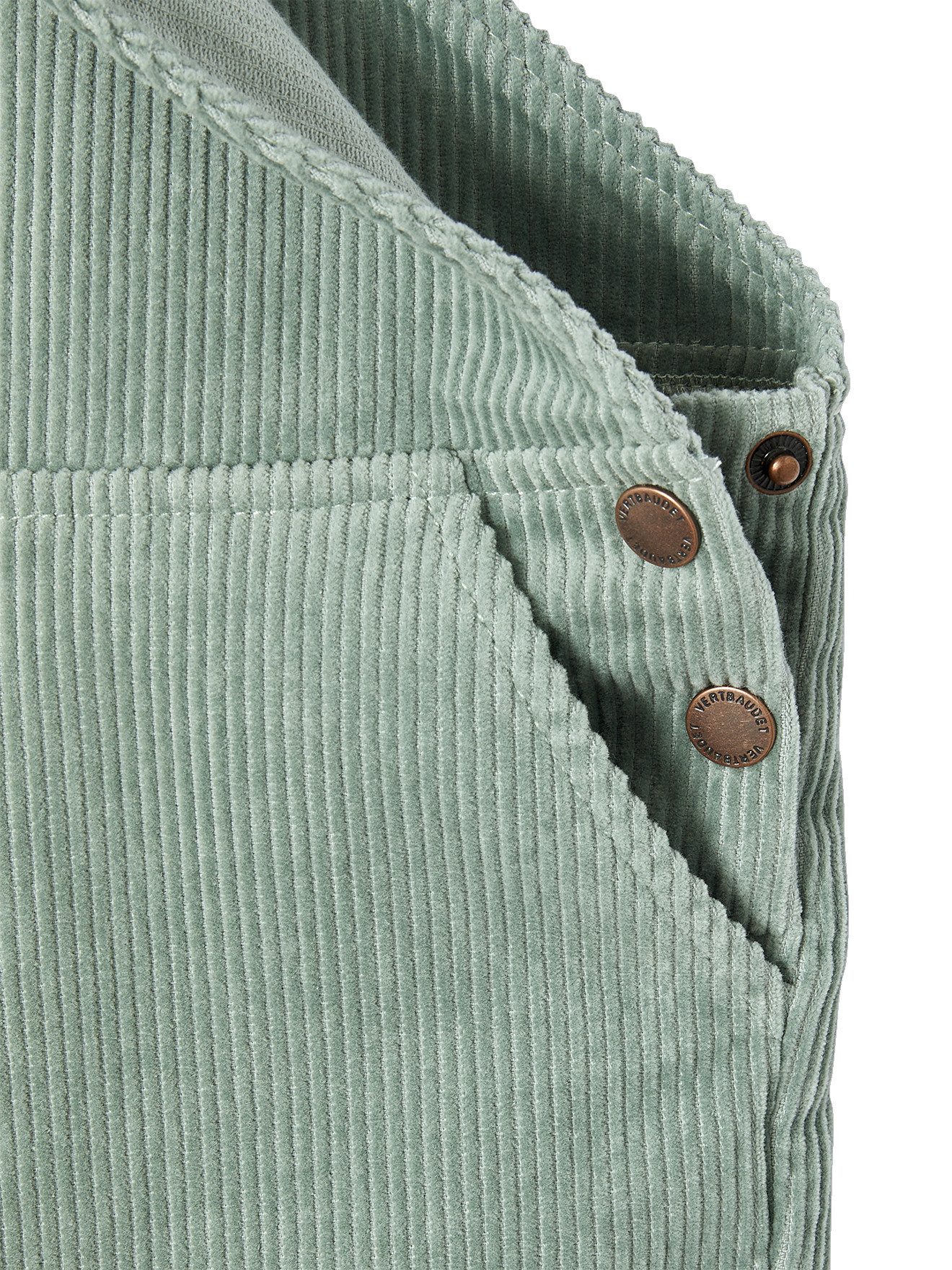 vertbaudet Jumpsuit Mädchen Cord-Latzhose mit Volantträgern
