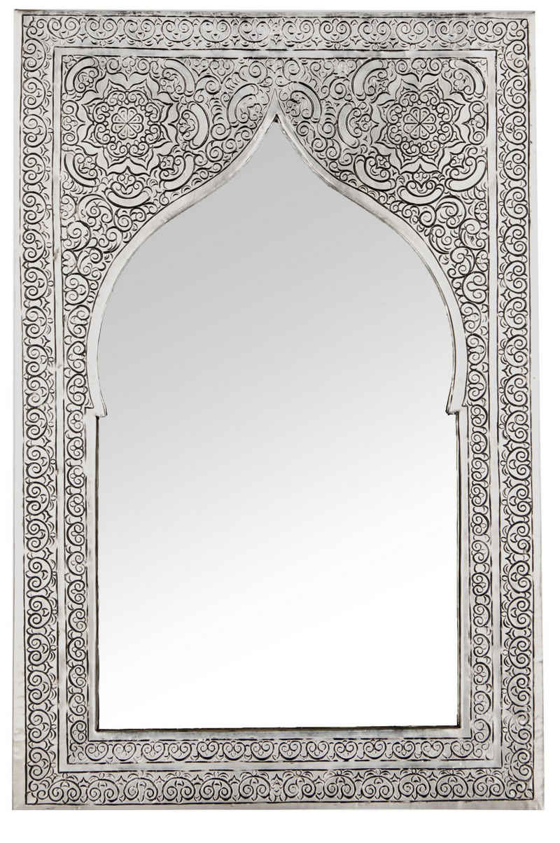 Marrakesch Orient & Mediterran Interior Зеркало Orientalischer Зеркало Malika Silber klein, Handarbeit