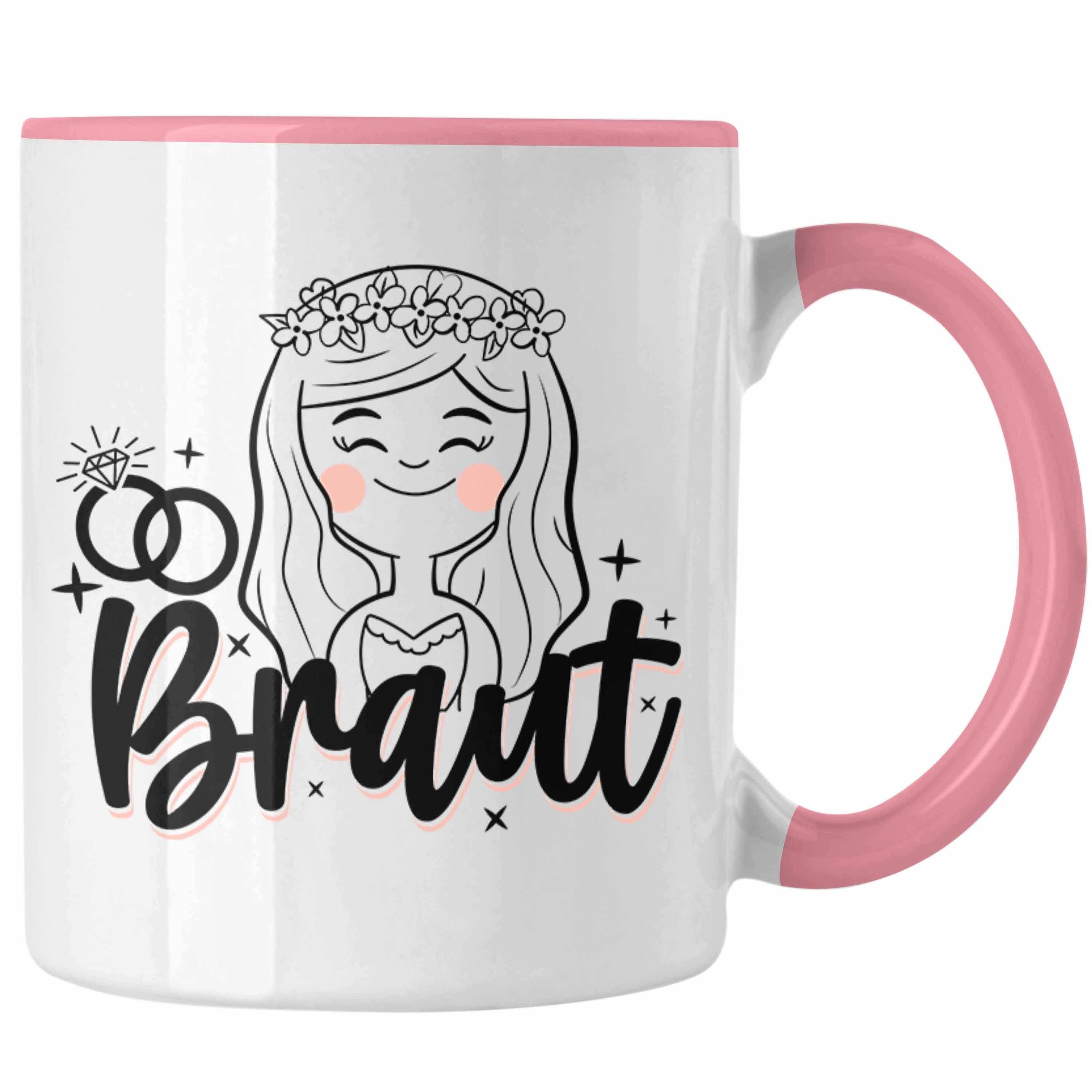 Trendation Tasse Trendation - Braut Tasse Geschenk Hochzeit Geschenkidee für Braut Rosa