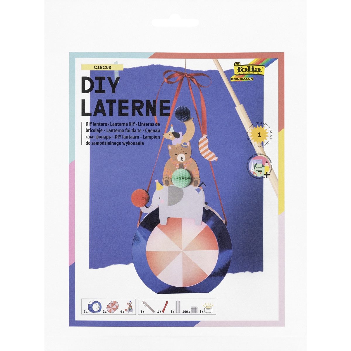 Folia Papierlaterne folia DIY Laterne Circus