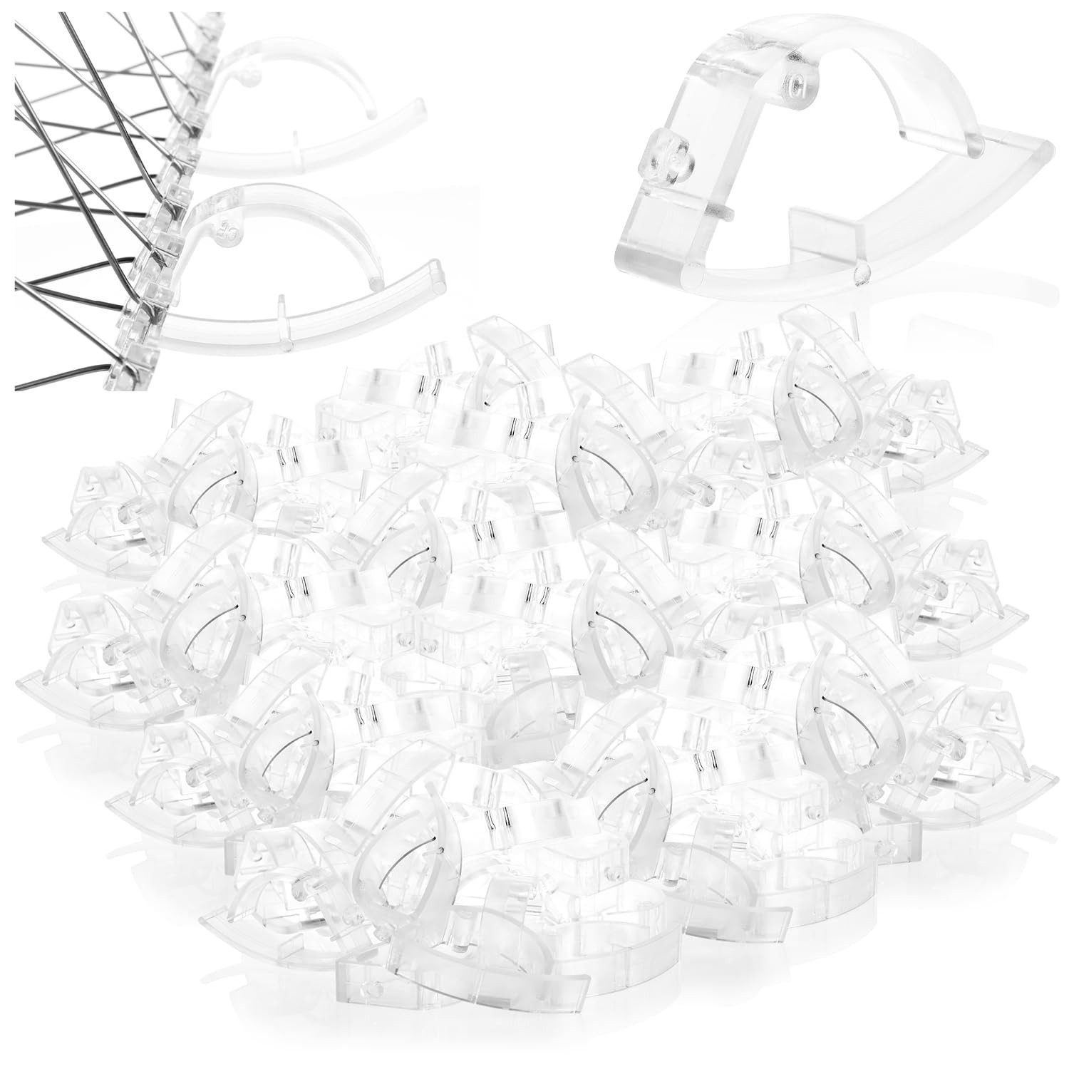 com-four Taubenspikes Montageclip für Vogelabwehr Spikes - Zubehör zur Taubenabwehr, 288-St.