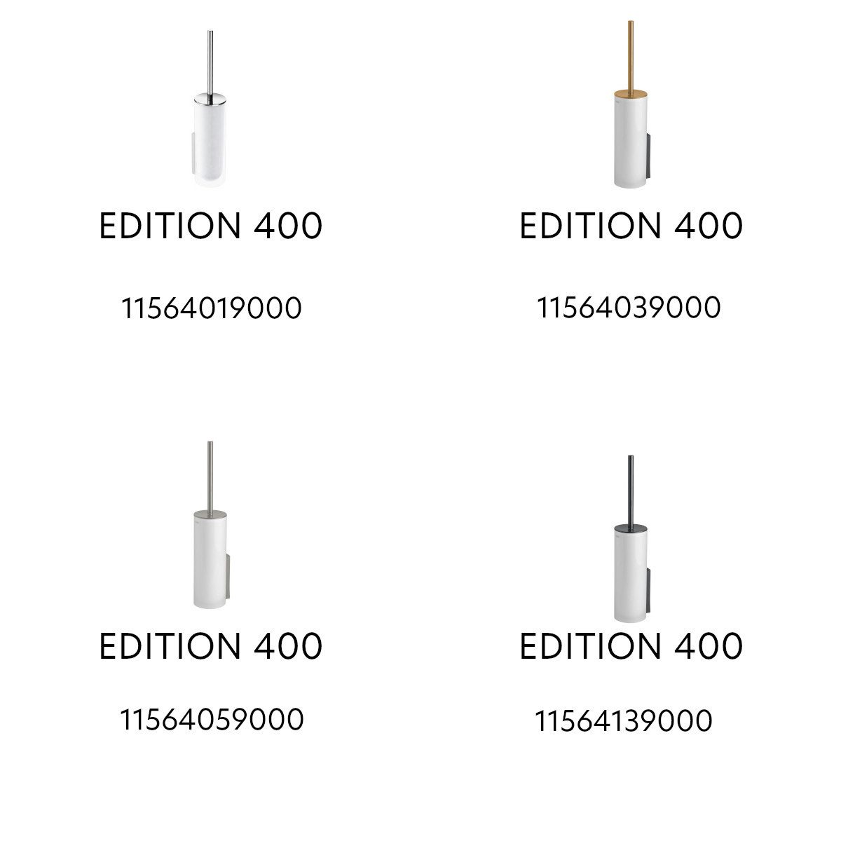 Keuco WC-Reinigungsbürste Ersatzbürstenkopf 3er Set, (3er Set, Ersatzbürstenköpfe, 3er-Set lose), weiß, für Edition 400 WC-Bürstengarnitur, Ø 6,7 cm