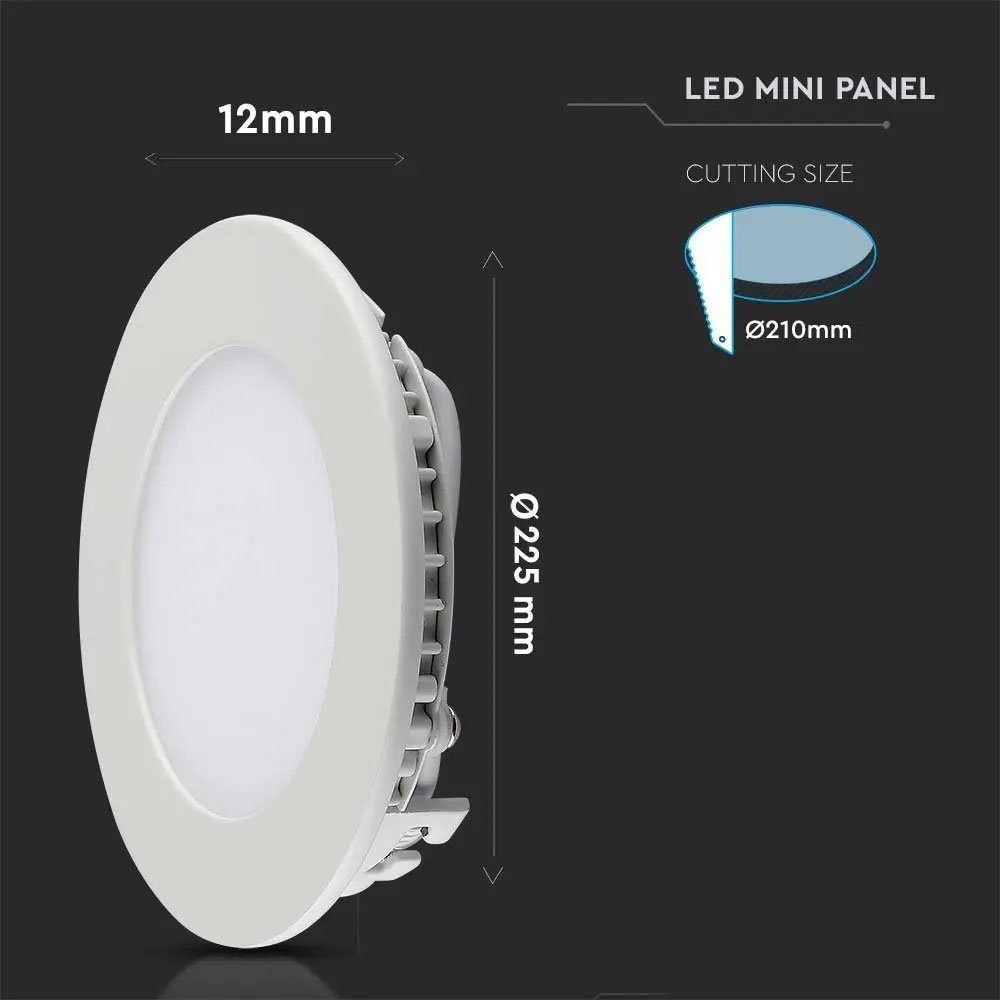 etc-shop LED Deckenleuchte, LED-Leuchtmittel fest LED flach Einbaupanel verbaut, rund LED Deckenstrahler Neutralweiß, Einbaustrahler Einbau