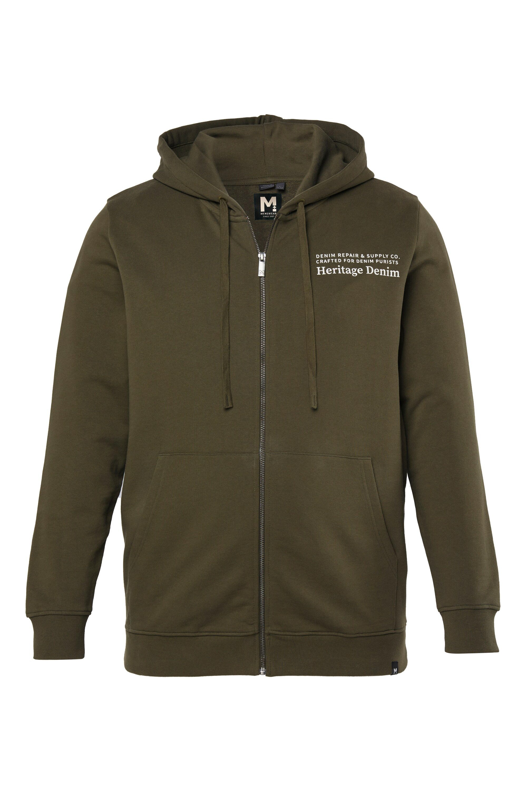 Men Plus Sweatshirt Men+ Sweatjacke Kapuze Print Kängurutasche – Bild 2 von 4
