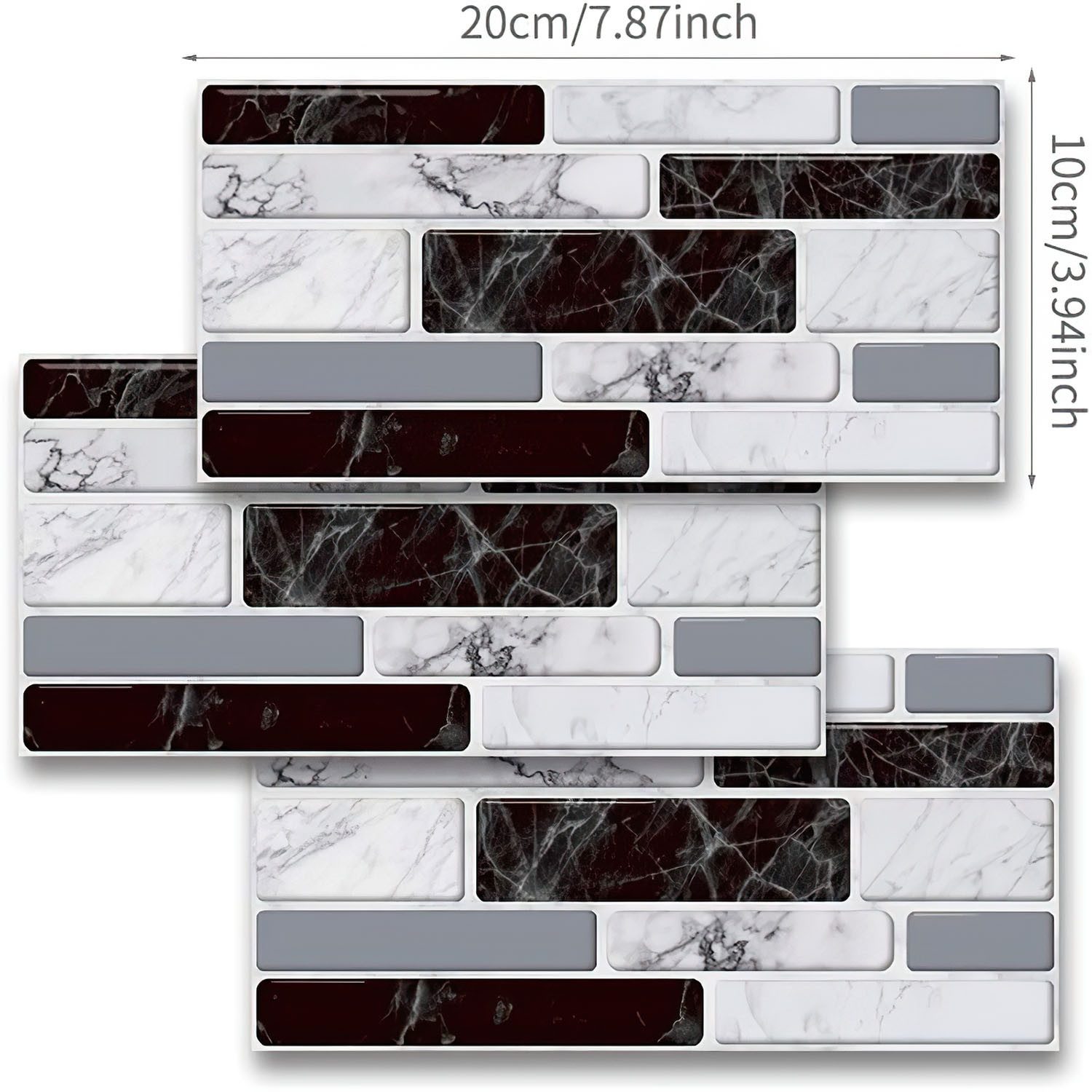 SURFOU Fliesenaufkleber 54 Stück Fliesenaufkleber 20 x 10 cm Selbstklebende günstig online kaufen