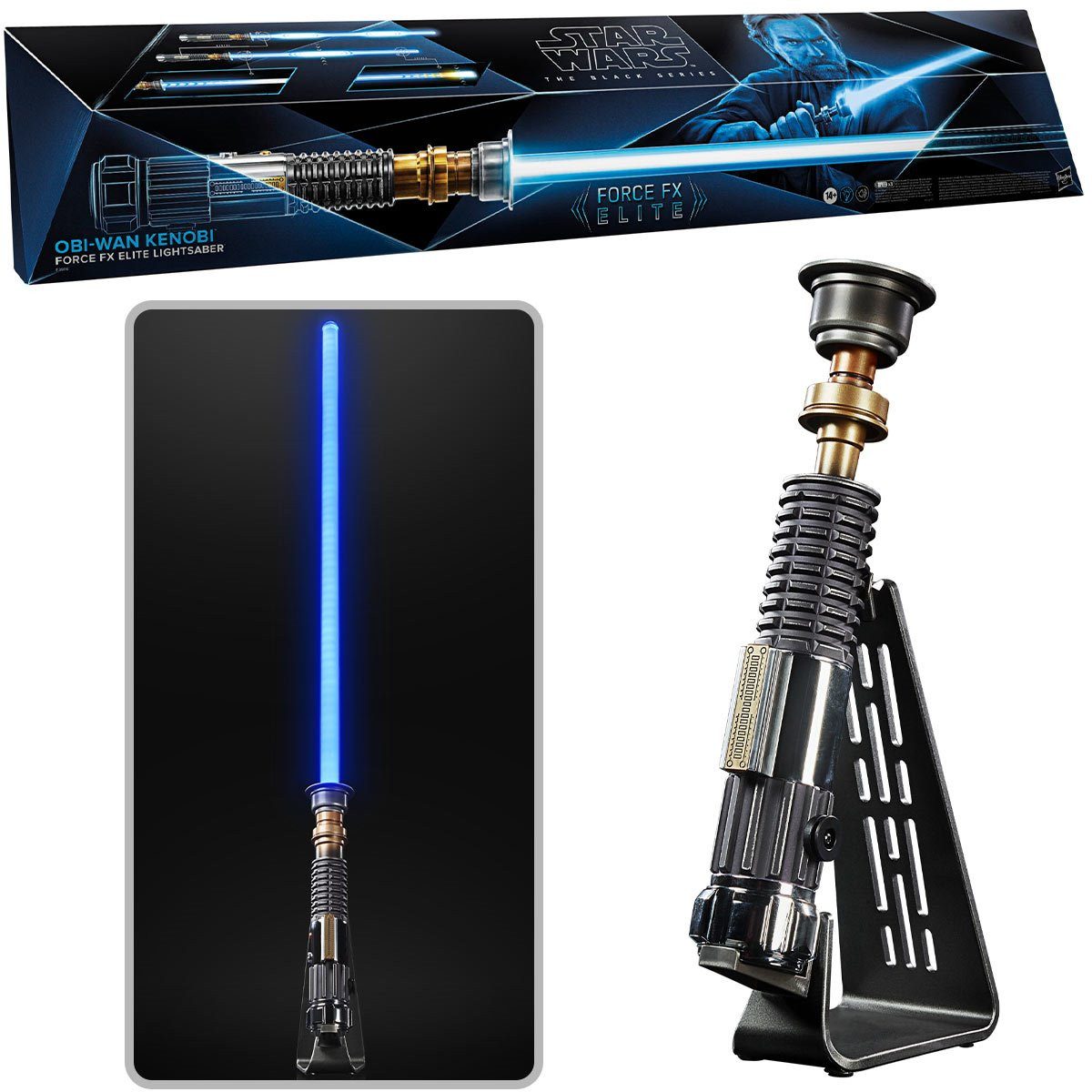 Hasbro Spielzeug-Schwert Star Wars Black Series Force FX Elite Obi-Wan Kenobi Lichtschwert