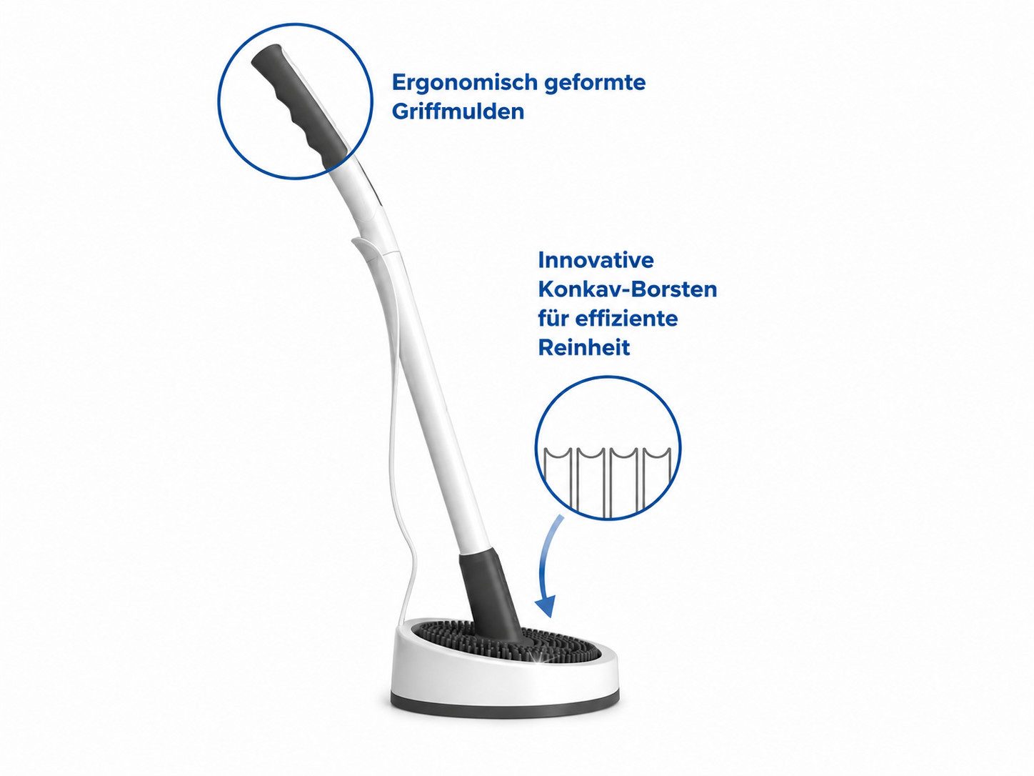 winwinCLEAN WC-Garnitur Set: WC Cleaner Konkav + Super Universalschaum 1KG, selbstreinigende Konkav - Silikonborstenbürste mit Anti-Haft-Effekt – Bild 5 von 5
