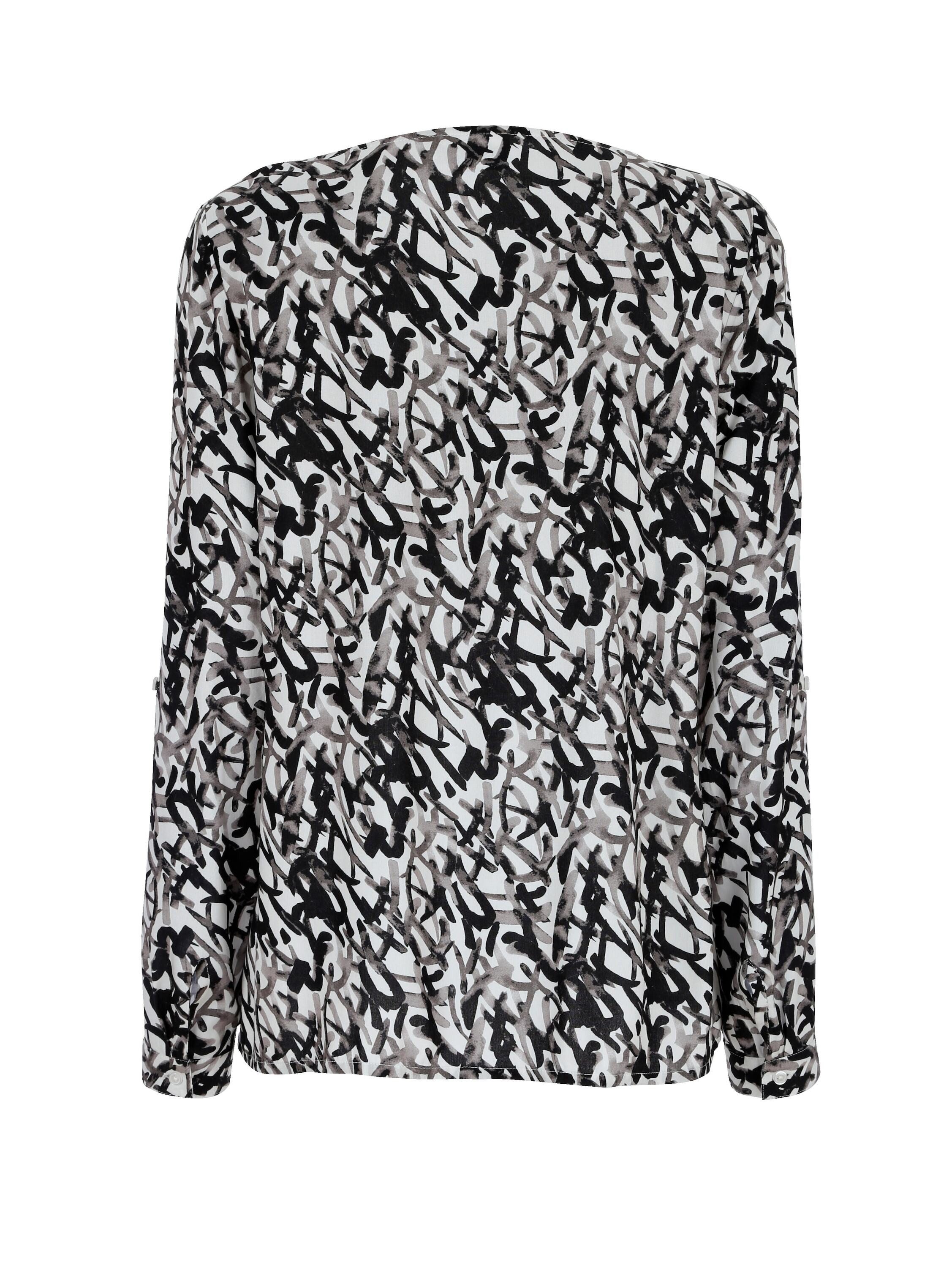 Alba Moda Shirtbluse Druckbluse mit grafischem Dessin