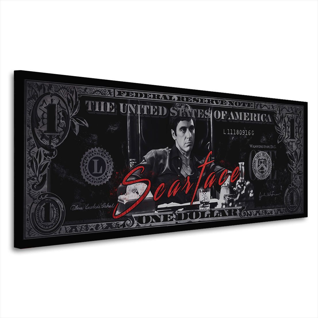 Artedinoi Leinwandbild Bildertrends24 Scar Dollar Motiv Erfolg Leinwandbild Wandbild Film Kul