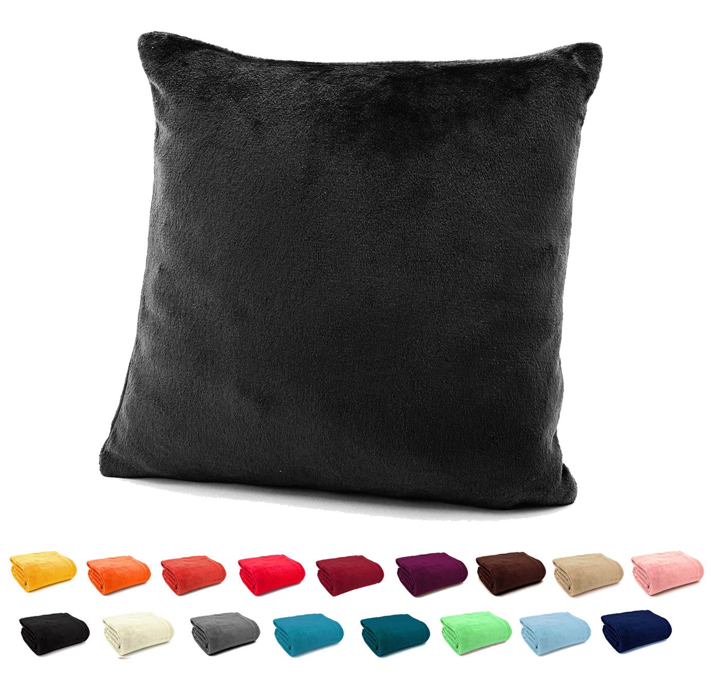 heimtexland Декоративные подушки Flanell Soft Kuschelkissen Plüsch Подушкиbezug, super weich und flauschig, Всеrgiker geeignet, atmungsaktiv