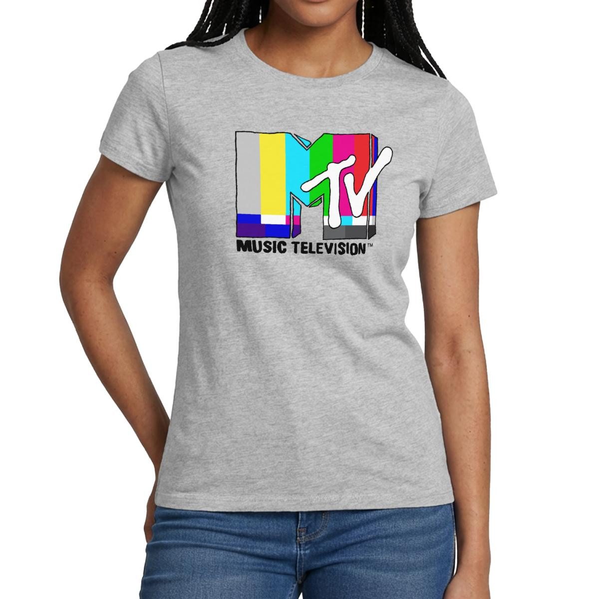 T-Shirt MTV Music Television TV-Statik-Logo Frauen T-Shirt