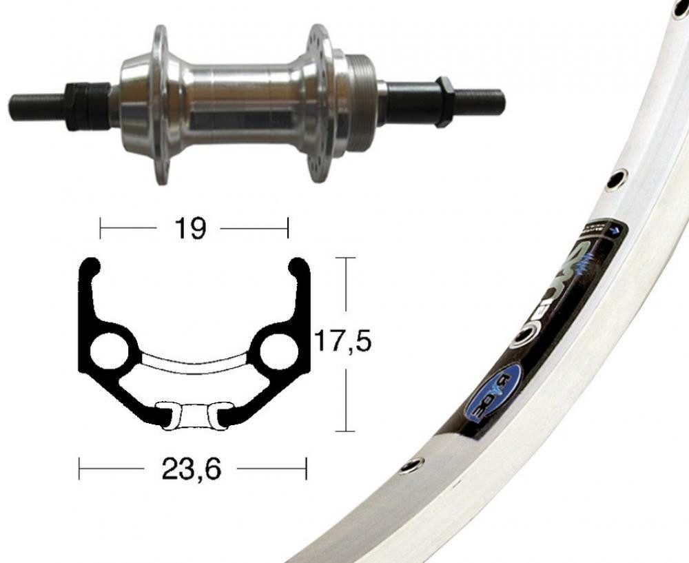 BikeParts Laufrad Bike-Parts Laufrad Hinterrad 28x1.75 Schraubkranz 6-7 fach silber 36-L
