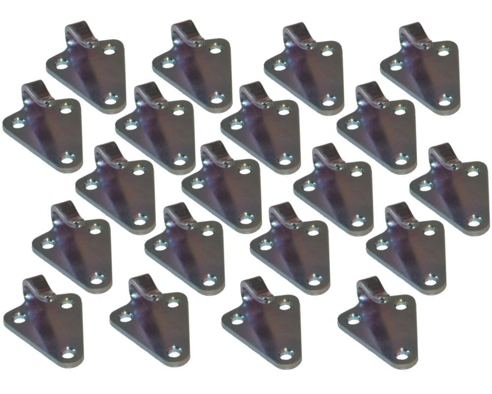 Miederhoff Anhänger 20x Dreiloch - Planenhaken - gestanzte Ausführung - Stahl verzinkt