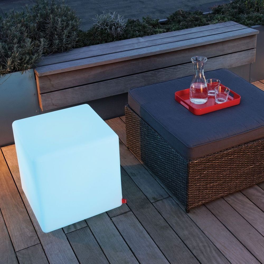 LED Cube Outdoor Weiß, Transluzent Moree Stehlampe