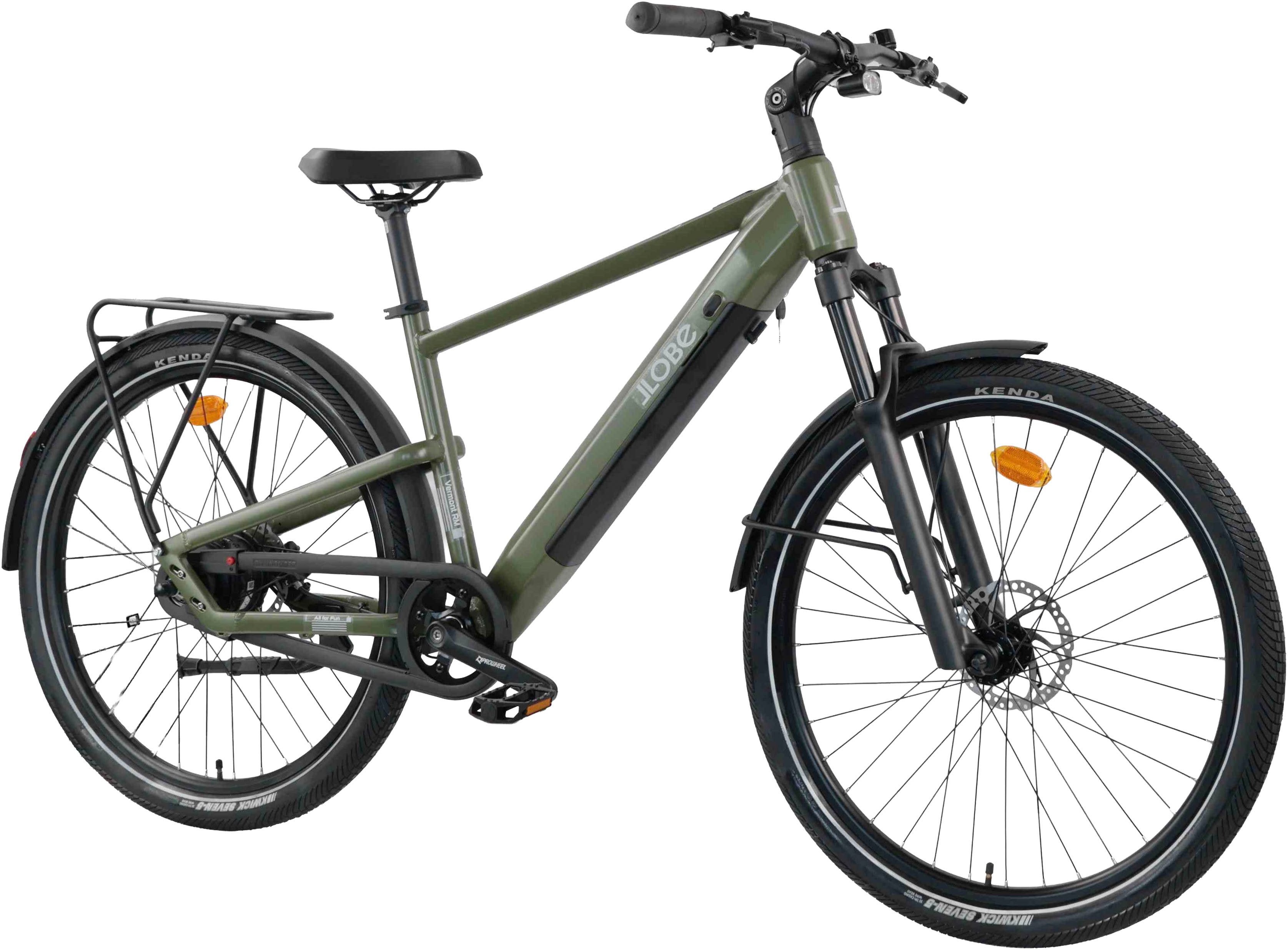 LLobe E-Bike Trekkingrad CityVenture E-Bike 27,5" Vermont RM, grün, 2 Gang, Nabenschaltung, Heckmotor, 468 Wh