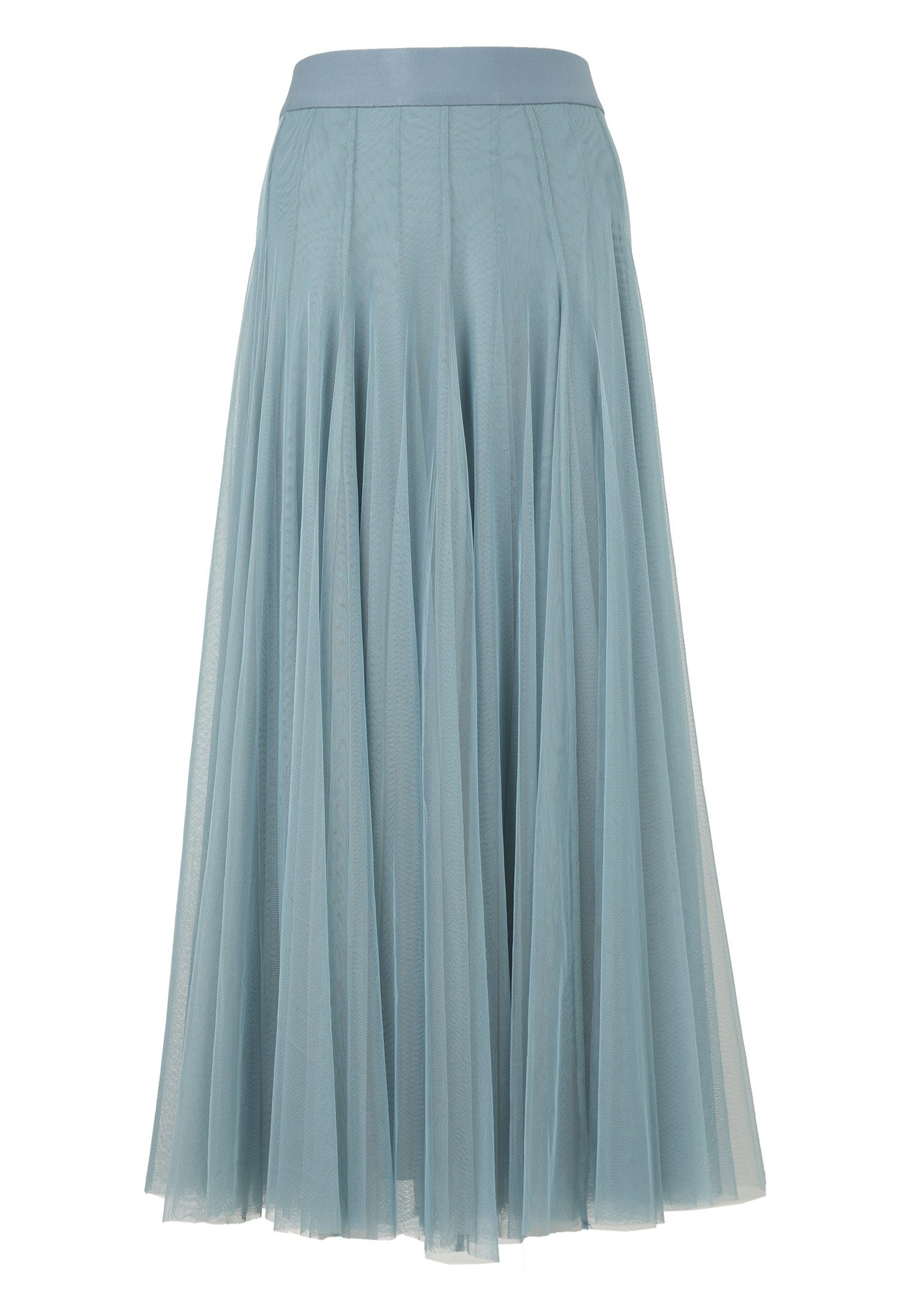 Zero Maxirock Damen Tüllrock mit elastischem Bund Falten günstig online kaufen