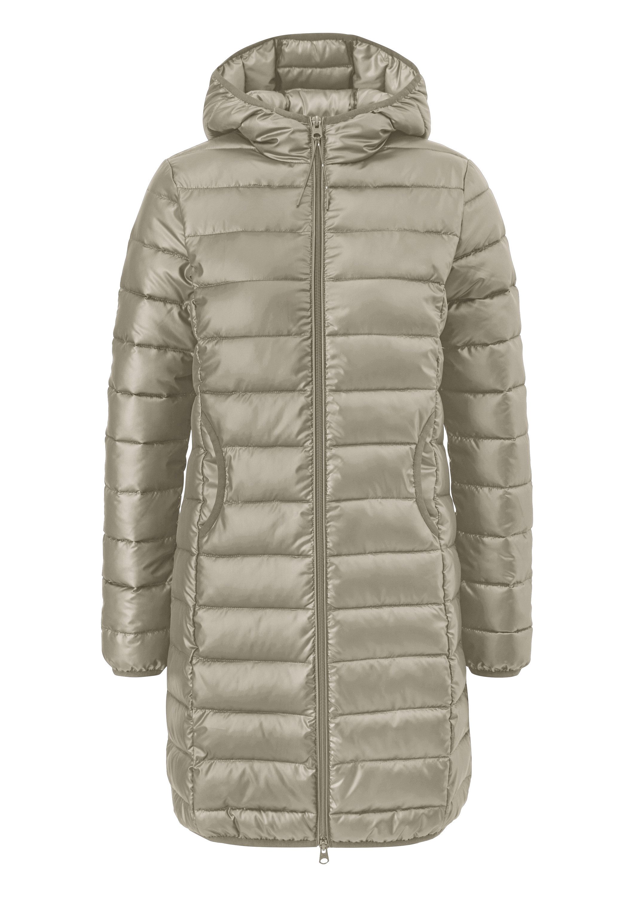 QS Wintermantel Outdoor-Mantel Leicht wattierter Steppmantel mit Kapuze