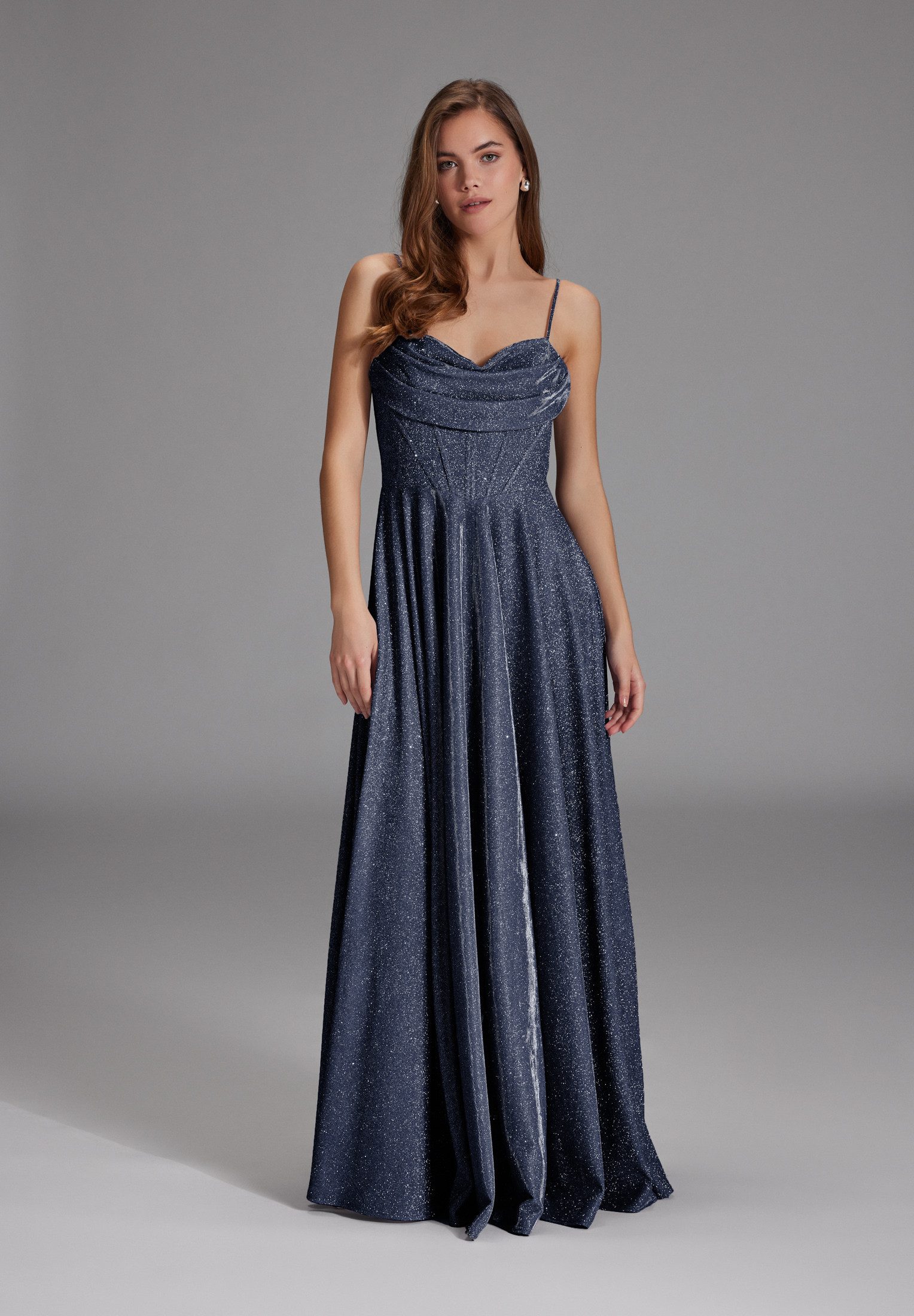 Hey Kyla Abendkleid - Schimmerndes Abendkleid mit Drapierung Taillierter Sc günstig online kaufen