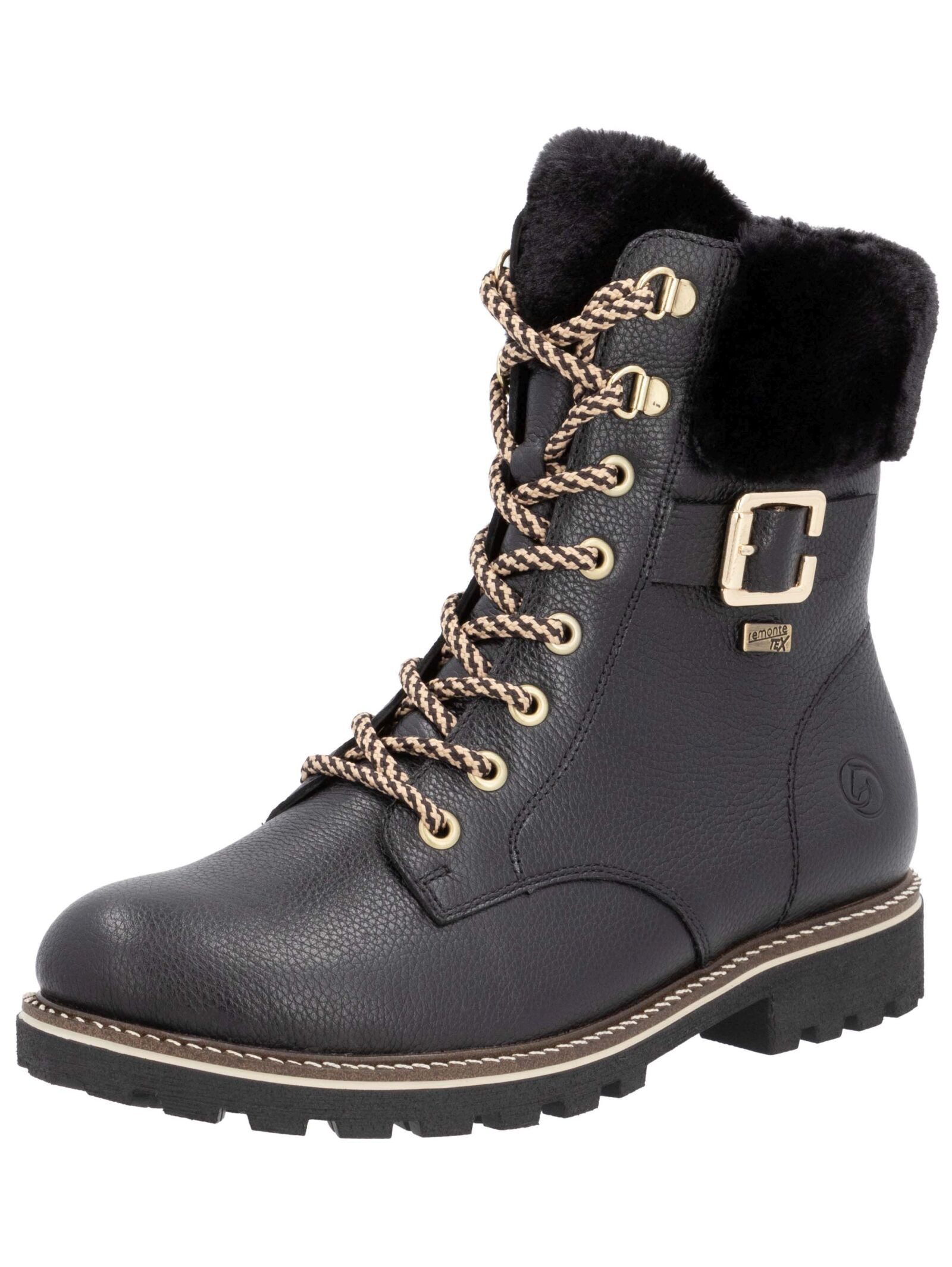 Remonte Remonte Stiefelette Leder/Fell Schnürstiefelette