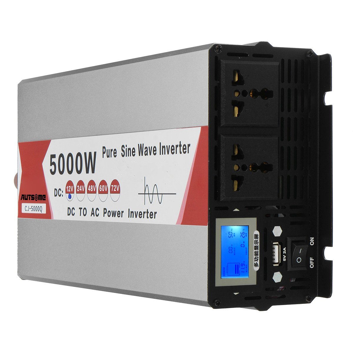 Spannungswandler, Sinus Spannungswandler Wechselrichter DC 12V auf AC 220V 5000W/6000W/8000W