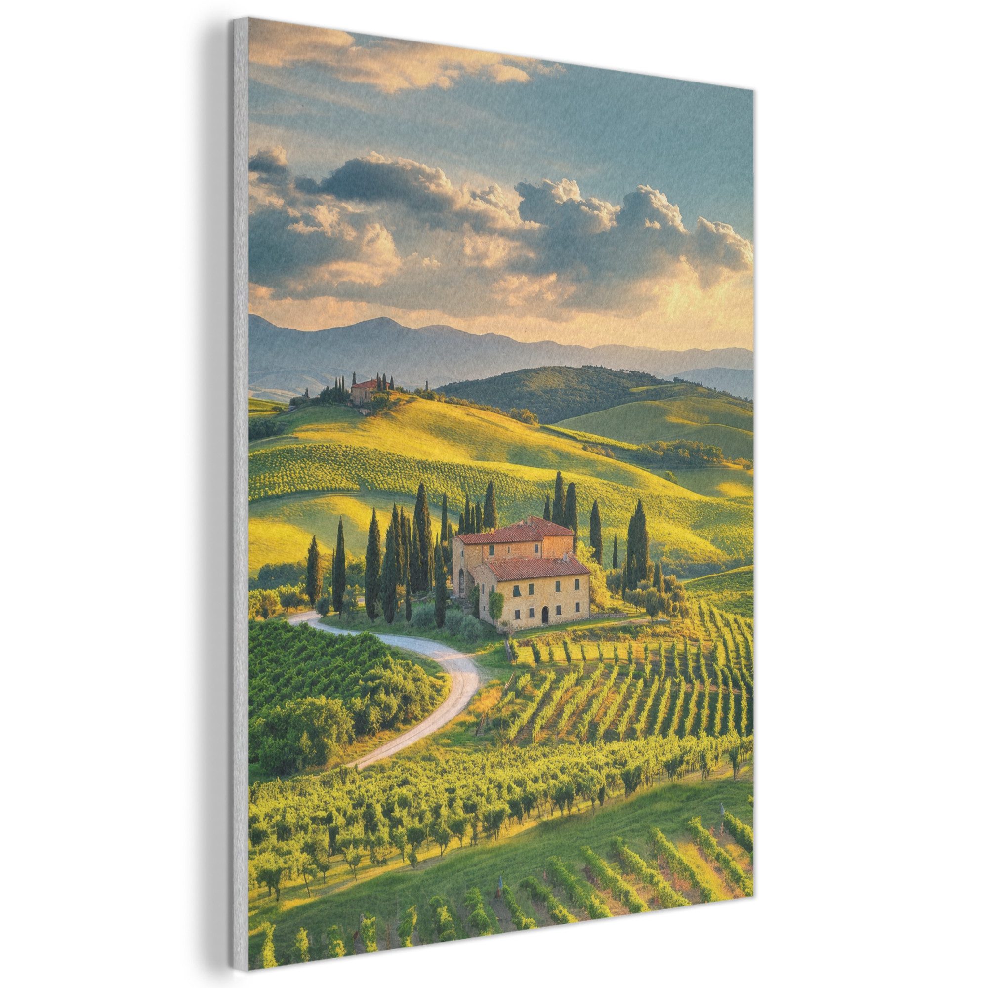MuchoWow Gemälde Toskana - Landschaft - Weinberge, Fotodruck (1 St), Akusti günstig online kaufen