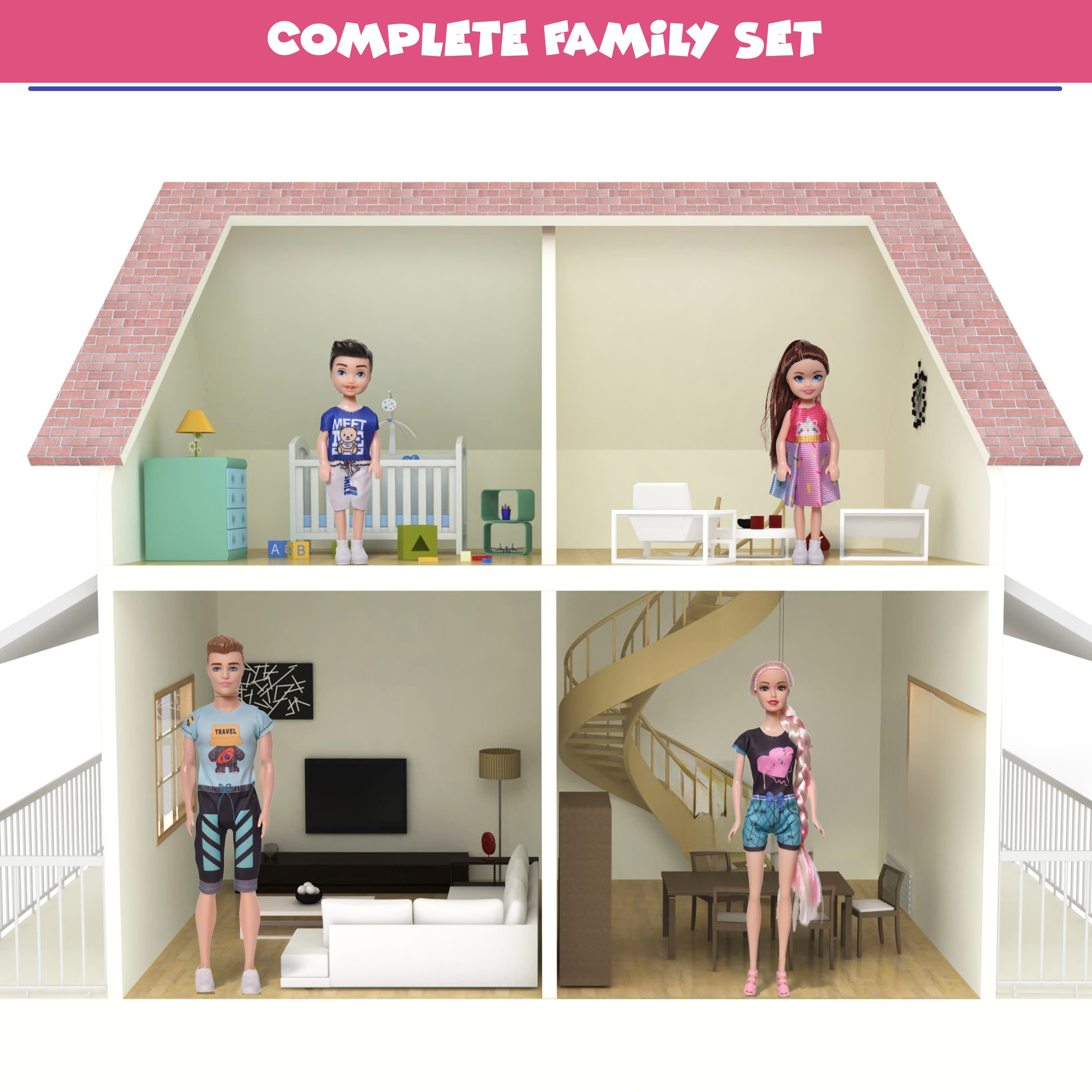 FUNFY Puppen Accessoires-Set Eltern und Kinder günstig online kaufen