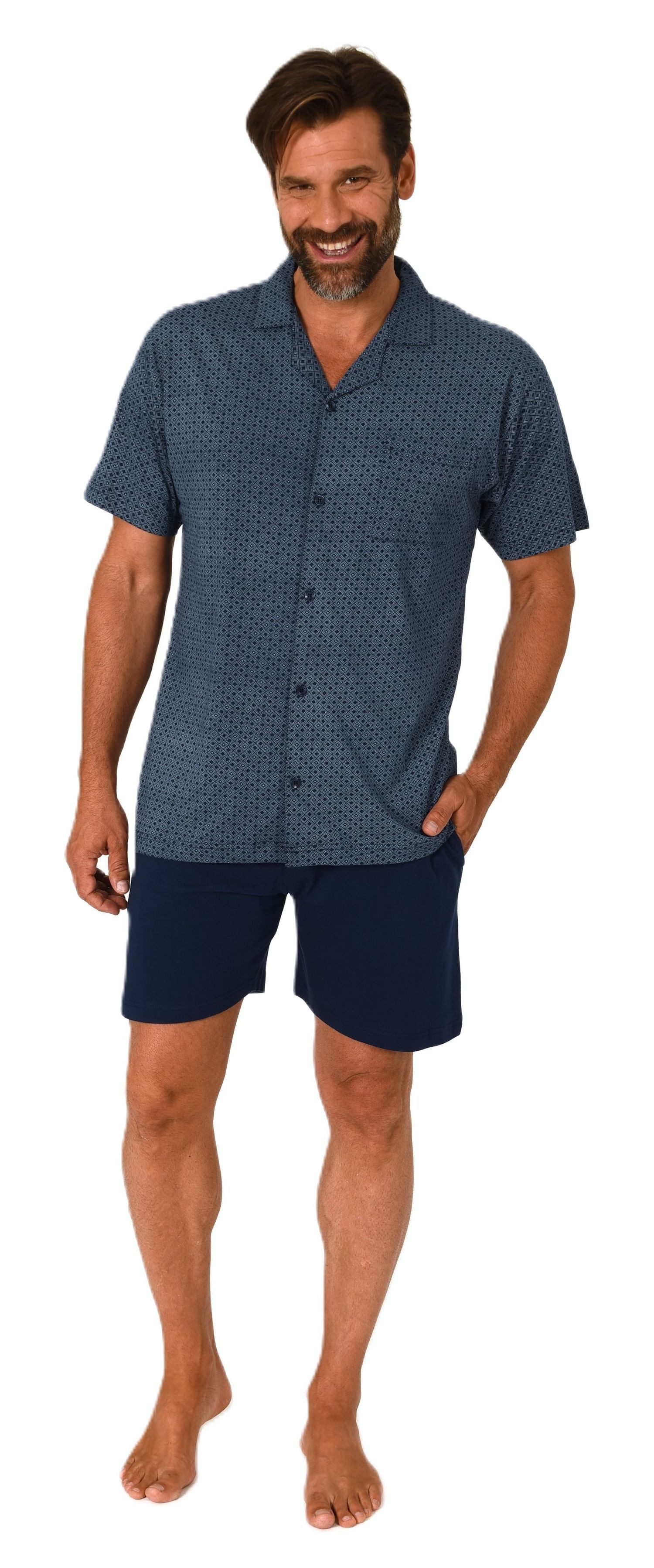 Normann Pyjama Herren kurzarm Schlafanzug Shorty günstig online kaufen