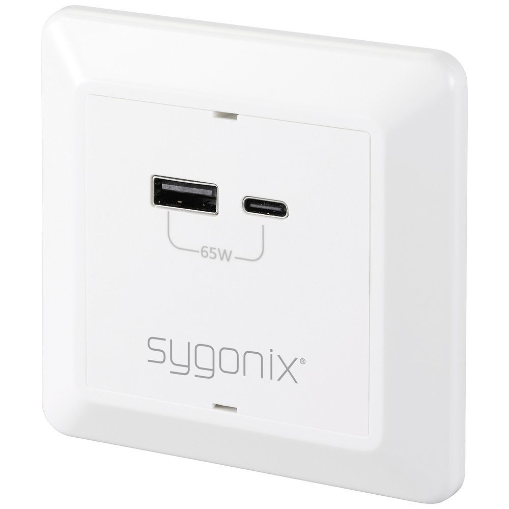 Sygonix Steckdose Sygonix SY-5251910 USB-Ladesteckdose Überspannungsschutz, mit USB-C®