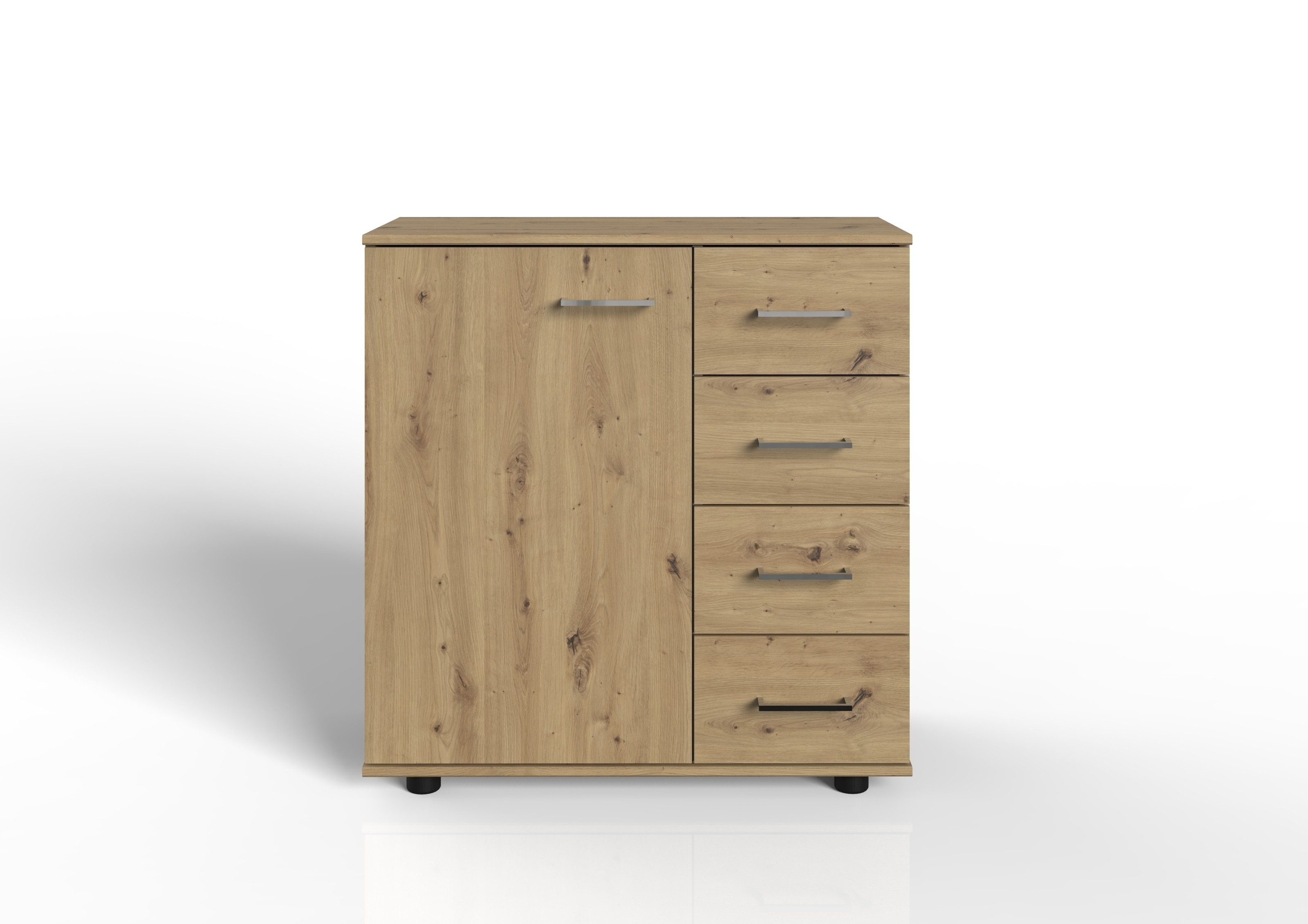 Kombikommode in ARTISAN EICHE NACHBILDUNG - 81x83x41cm (BxHxT)