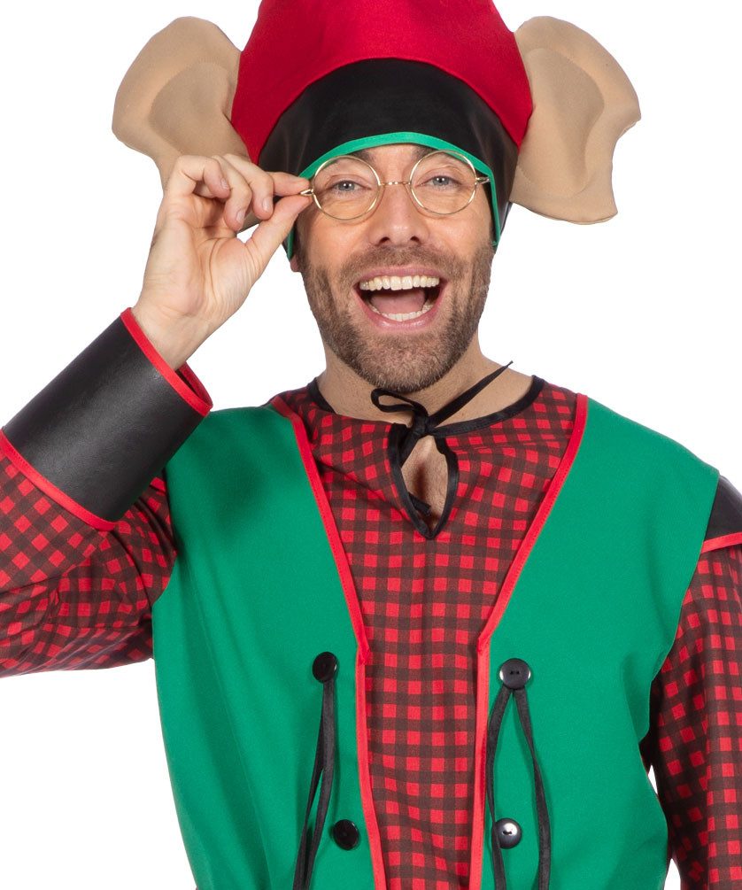 Karneval-Klamotten Kostüm Zwerg Herren Plus Size Märchenzwerg rot hochwertig, Kobold Gartenzwerg Wichtel große Größen Männerkostüm Erwachsenee