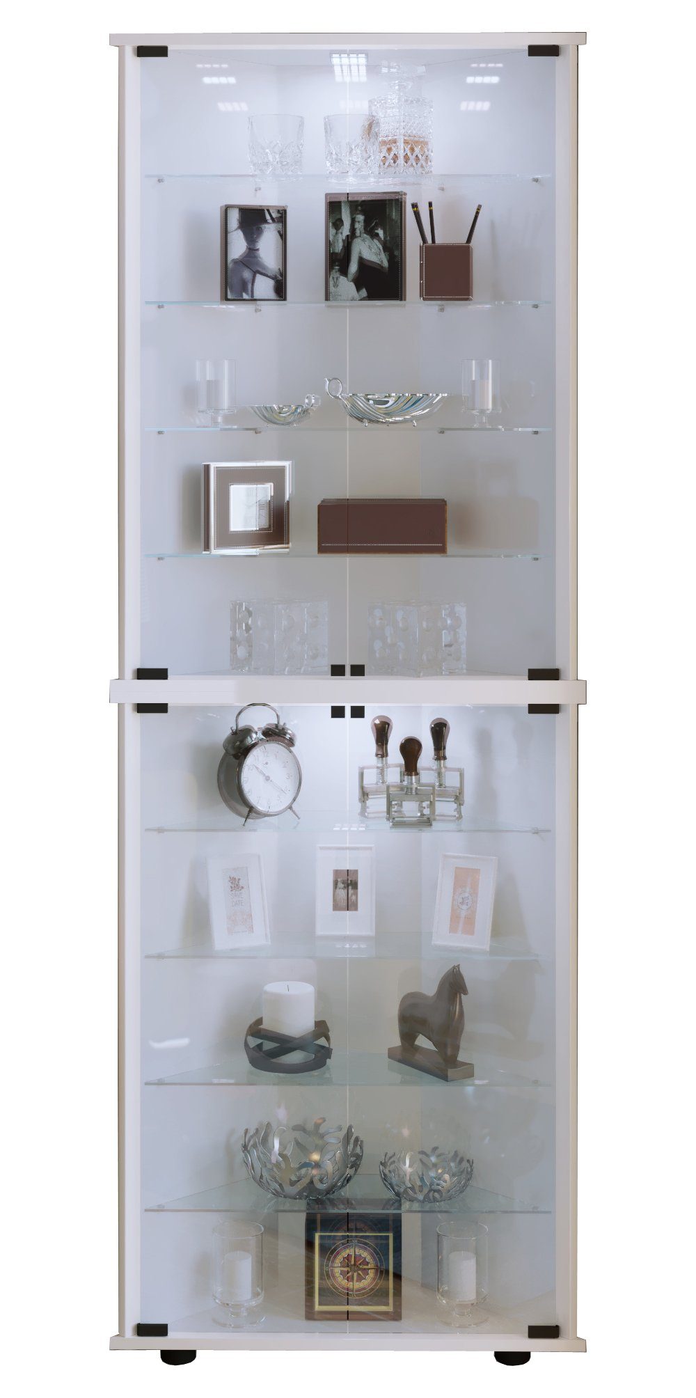 VCM Standvitrine Holz Glas Eckvitrine Vitrine günstig online kaufen