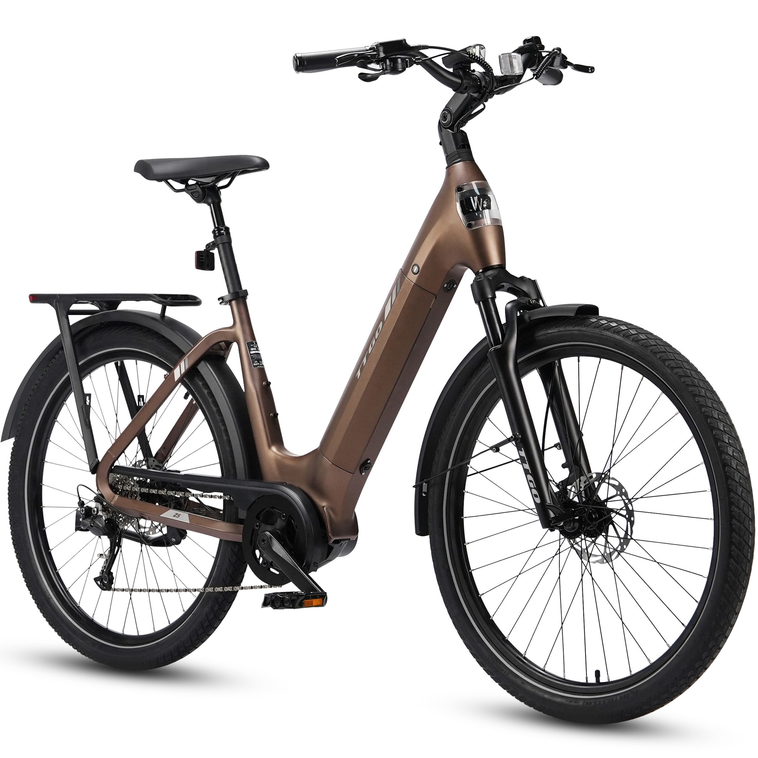 Vankel E-Bike Cityrad Z5 E-Fahrrad 28 Zoll Damen u. Herren 648WH Pedelec, 36V 18AH 130 km, 9 Gang, Kettenschaltung, Mittelmotor, 648 Wh, (Beleuchtungsset mit Batterieladegerät, Batterieschlüssel, Werkzeug), E-Bikes mit Bafang Mittelmotor, Elektrofahrrad, Damen Herren