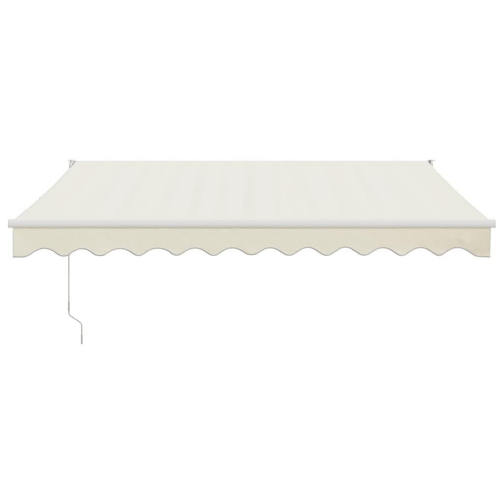 furnicato Markise Einziehbare Terrassenmarkise 3,5 x 2,5 m Creme mit Aluminiumrahmen (1-St)